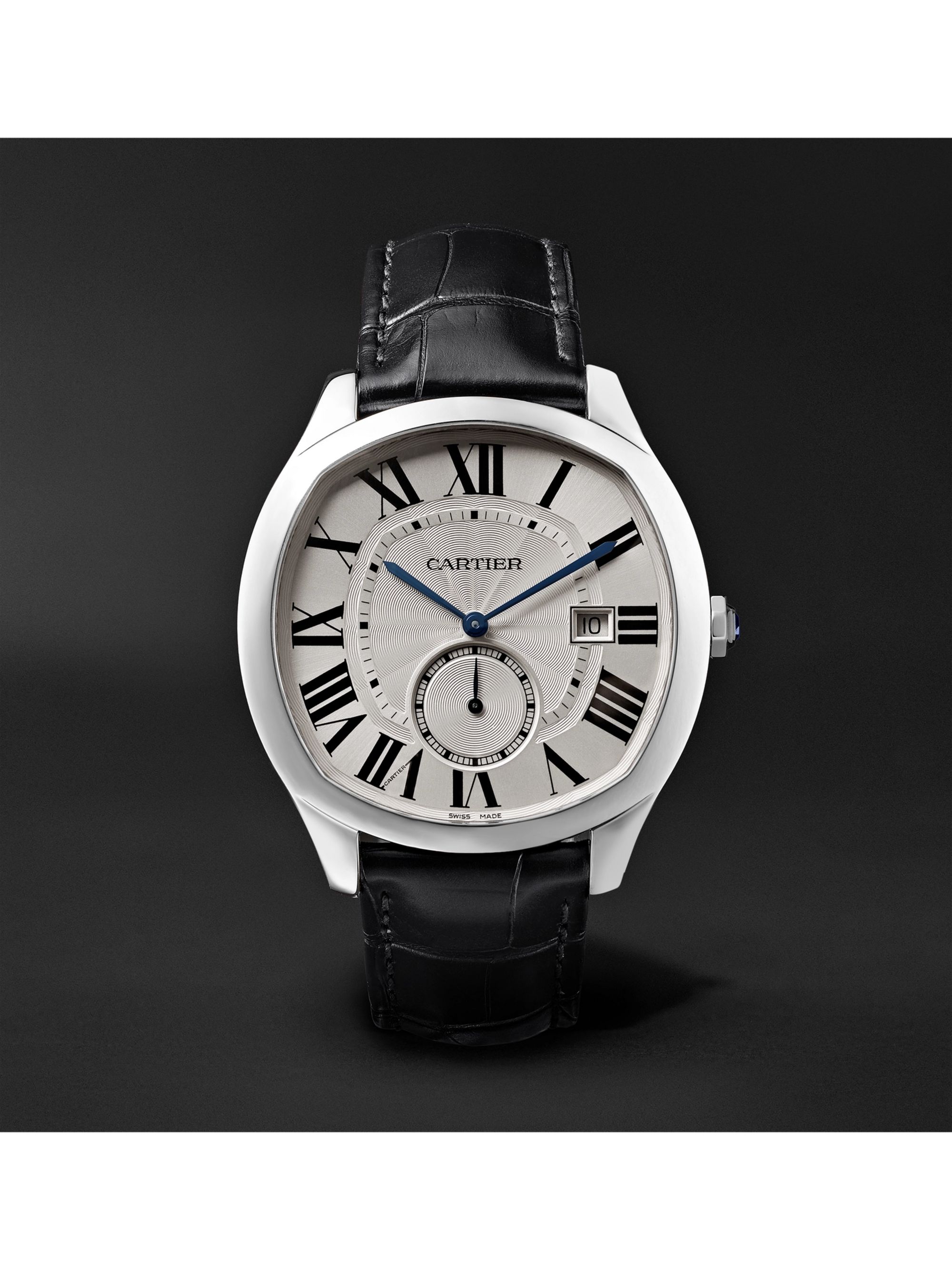 Drive de Cartier Automatic 41mm Steel and Alligator Watch, Ref. No.  CRWSNM0004