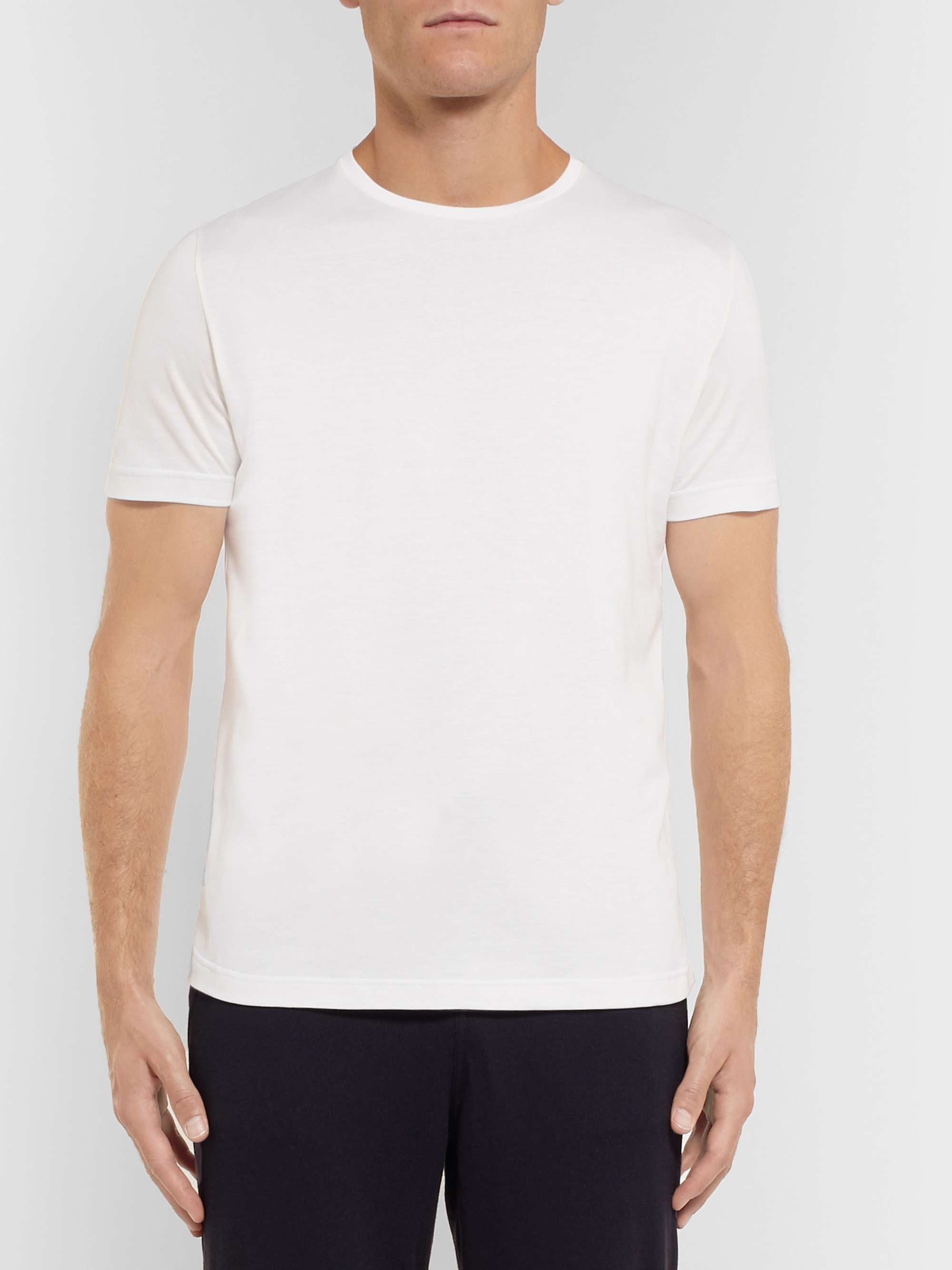 LORO PIANA Slim-Fit Silk and Cotton-Blend Jersey T-Shirt