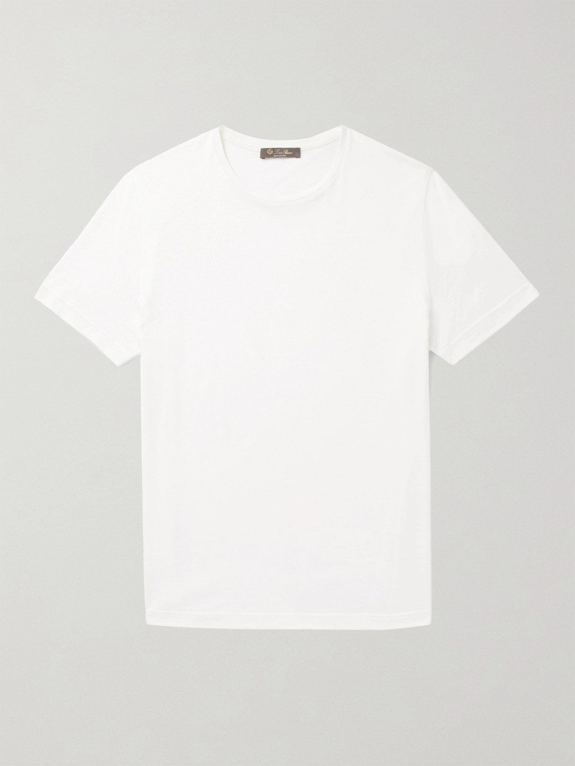 Loro Piana Silk And Cotton-blend Jersey T-shirt In White