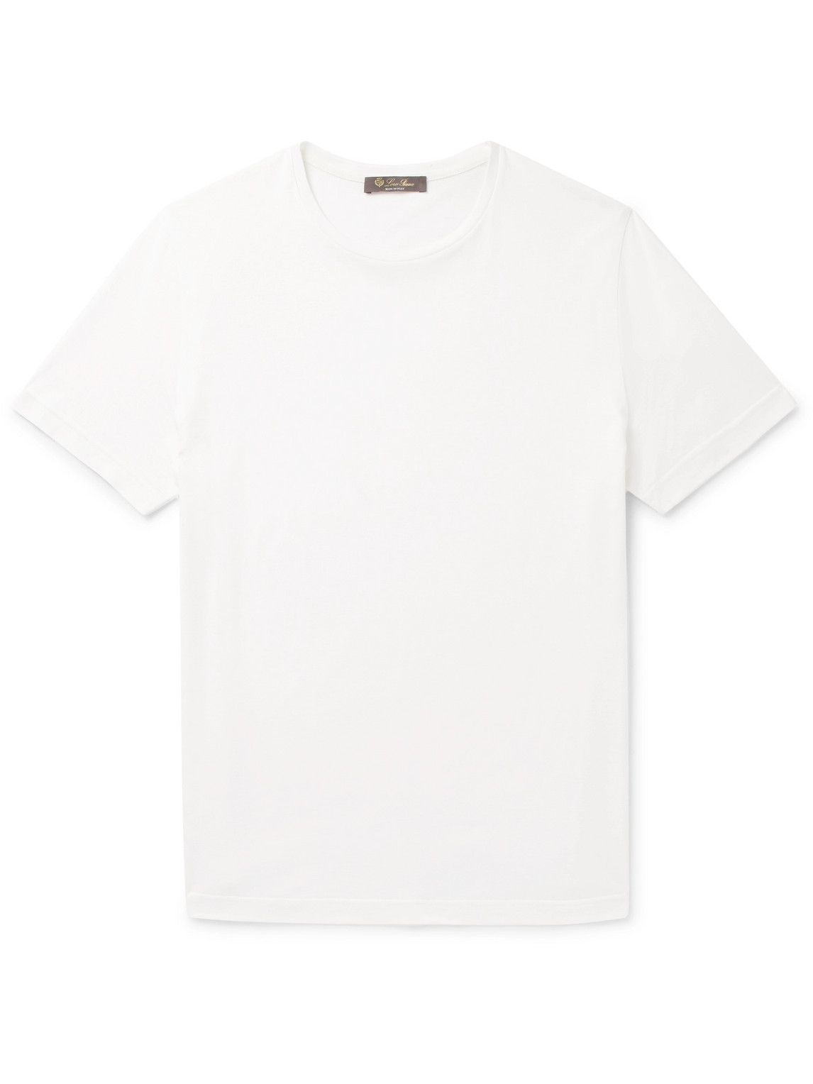 Loro Piana Slim-fit Silk And Cotton-blend Jersey T-shirt In White
