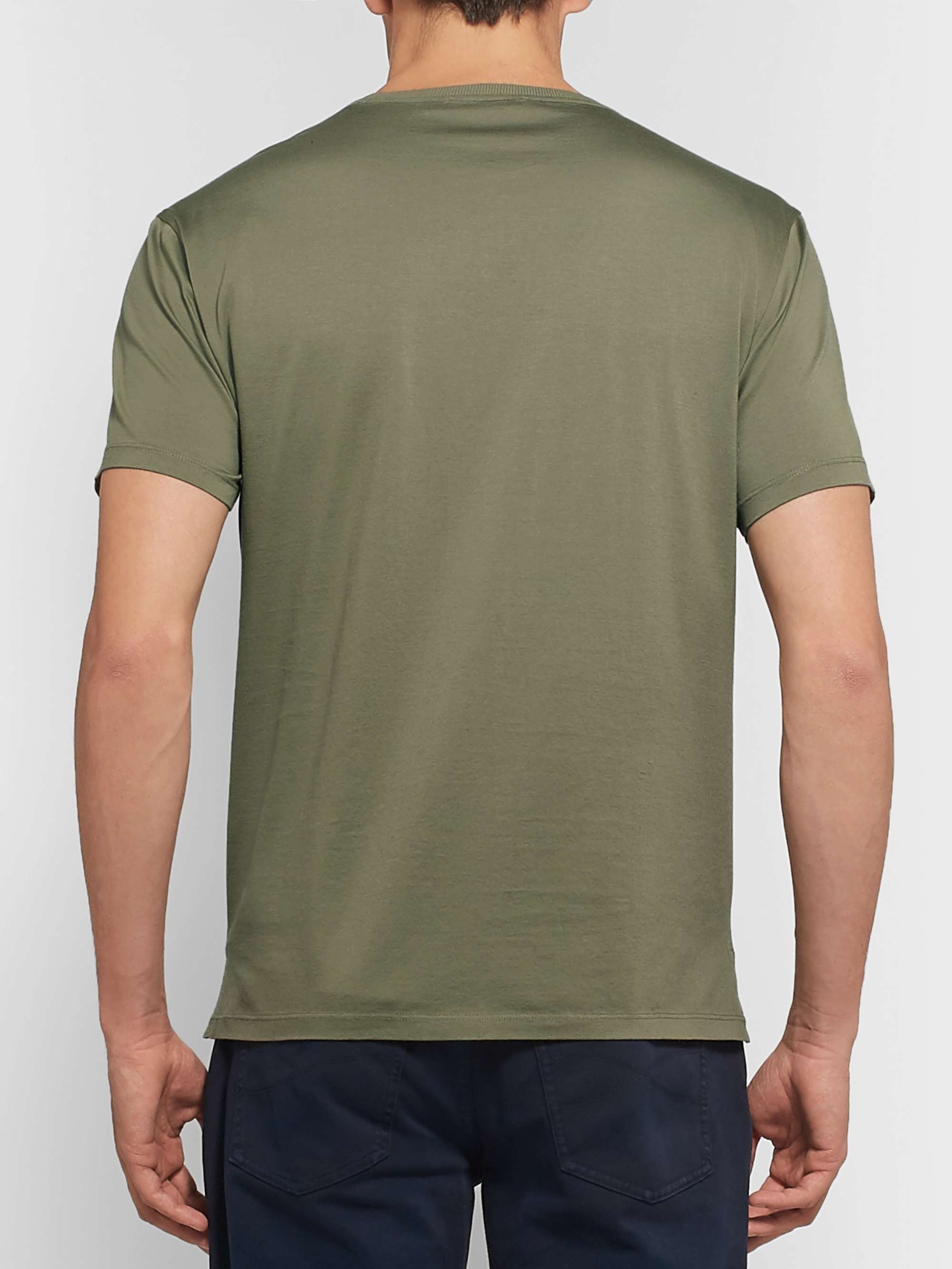 ZEGNA Logo-Embroidered Cotton-Jersey T-Shirt