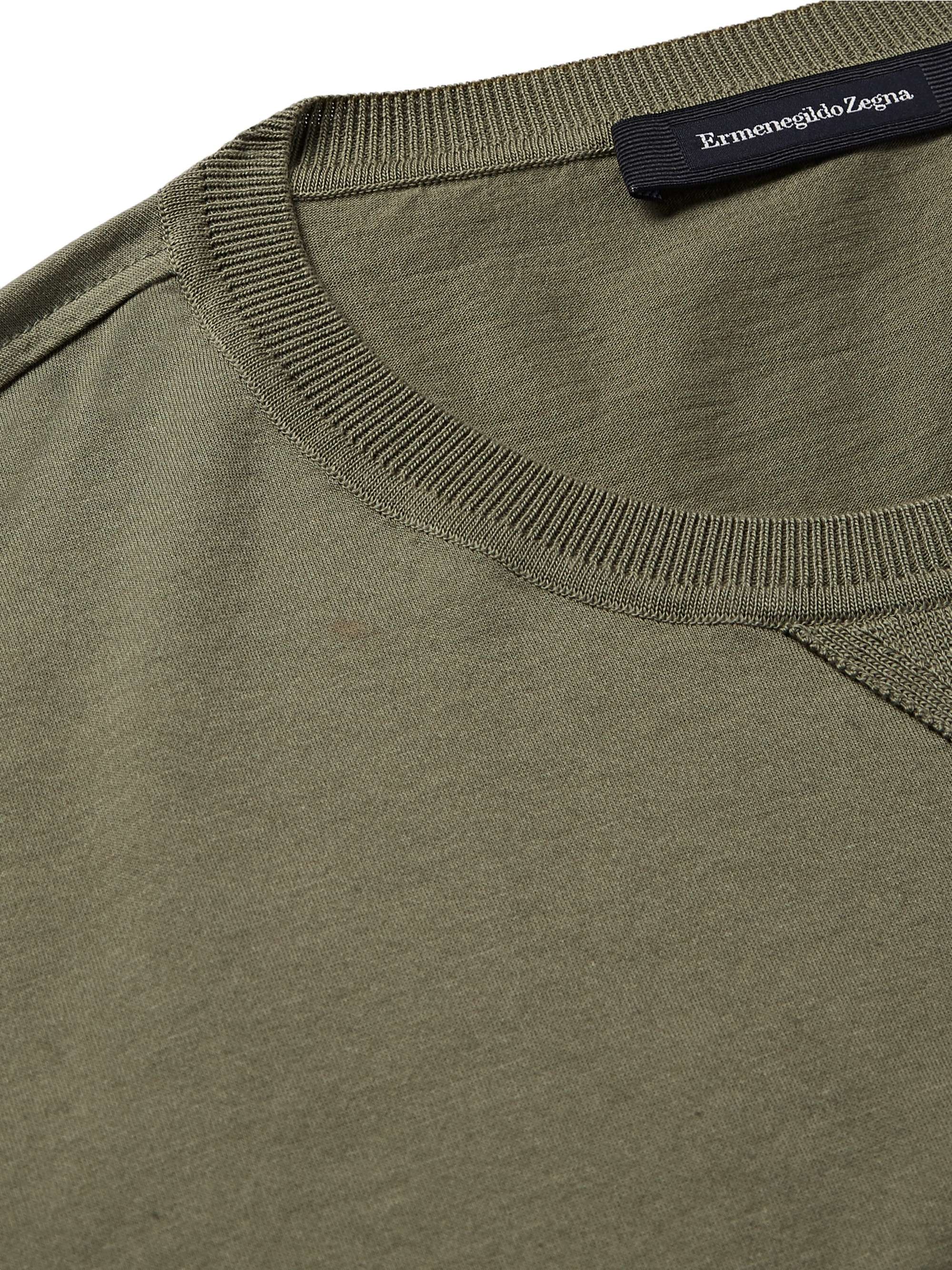 ZEGNA Logo-Embroidered Cotton-Jersey T-Shirt