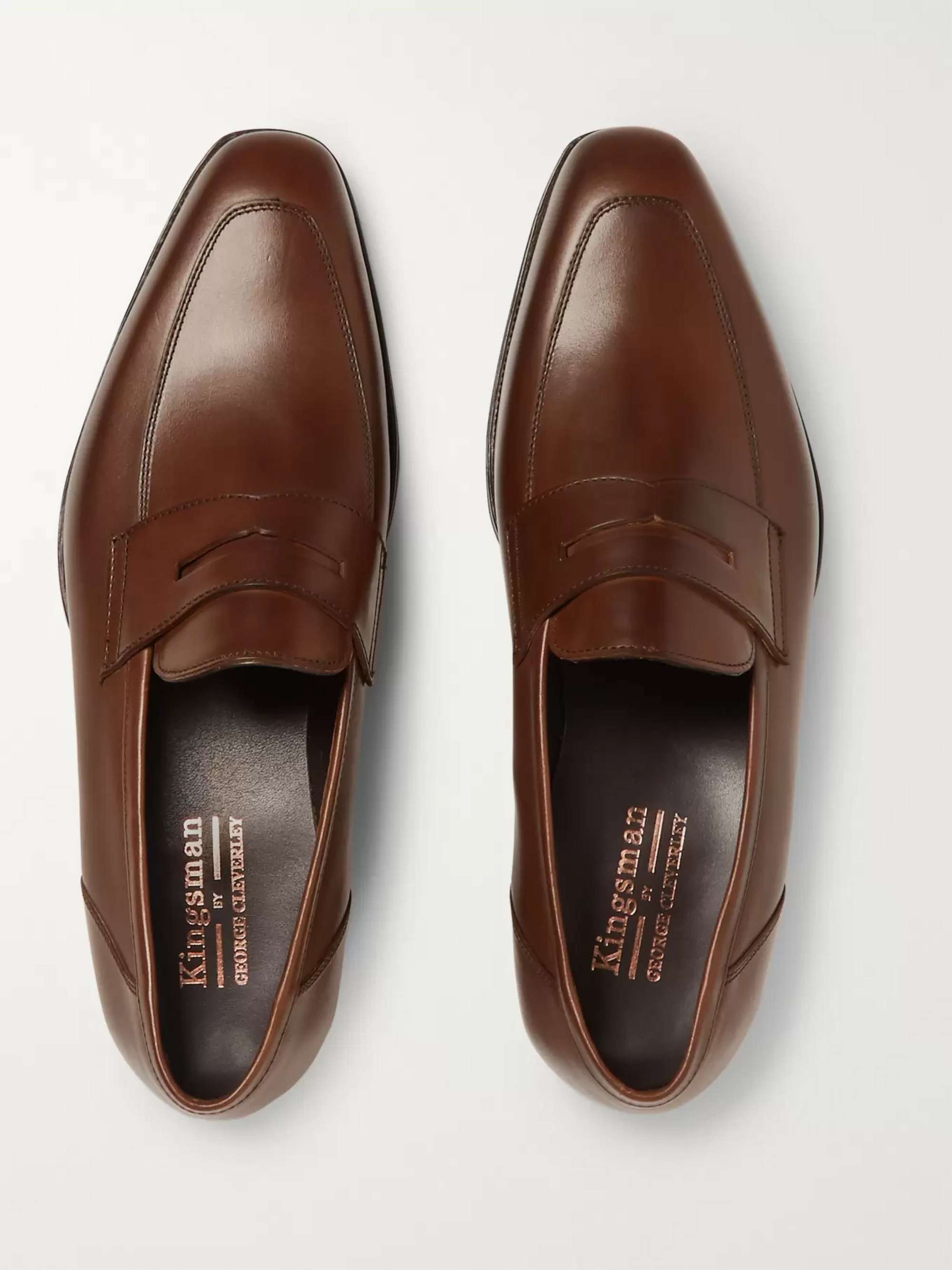 KINGSMAN + George Cleverley Newport Leather Penny Loafers | MR PORTER