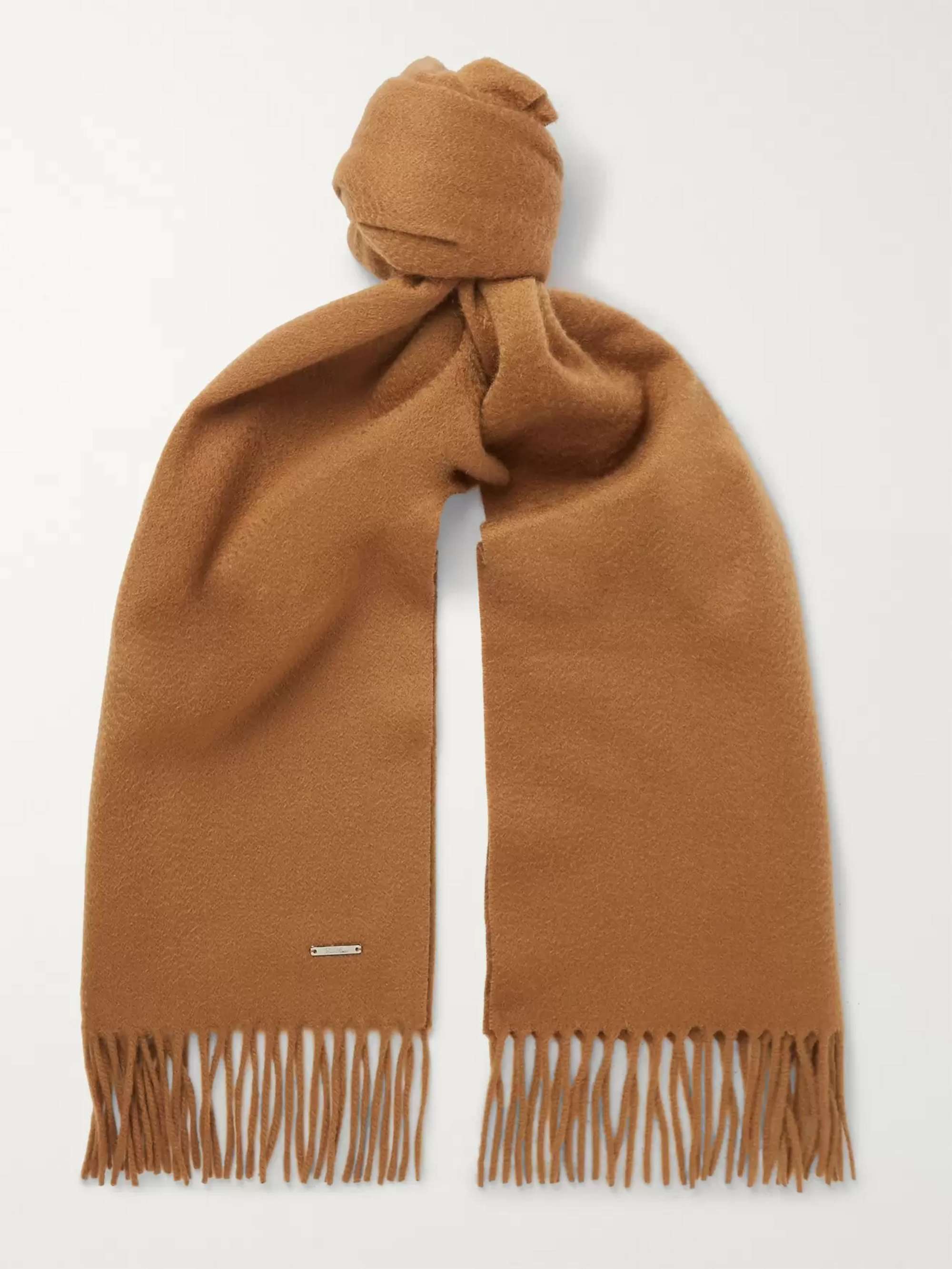 Loro Piana Cashmere Sciarpa Grande Fringe-Trim Scarf