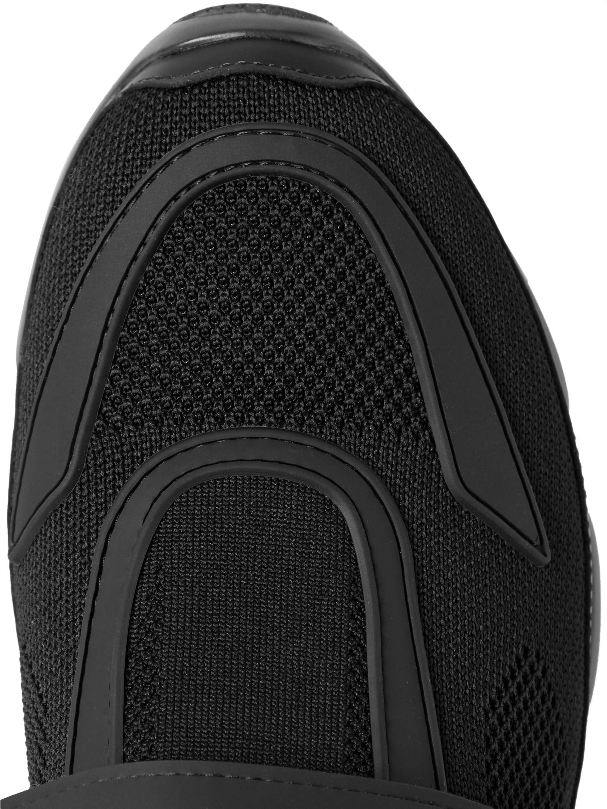 PRADA Cloudbust Mesh, Rubber and Leather Sneakers