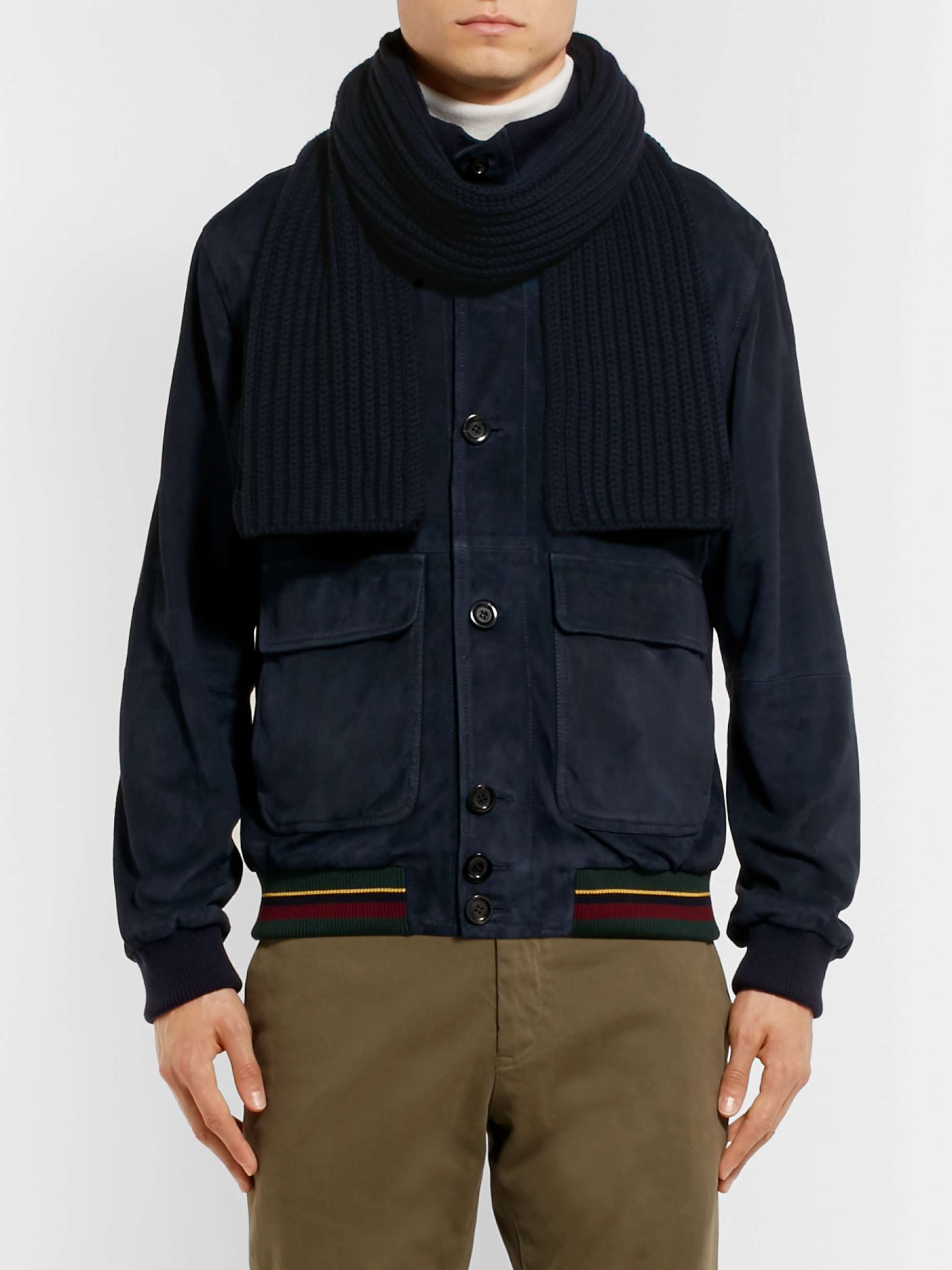LORO PIANA Ribbed Cashmere Scarf