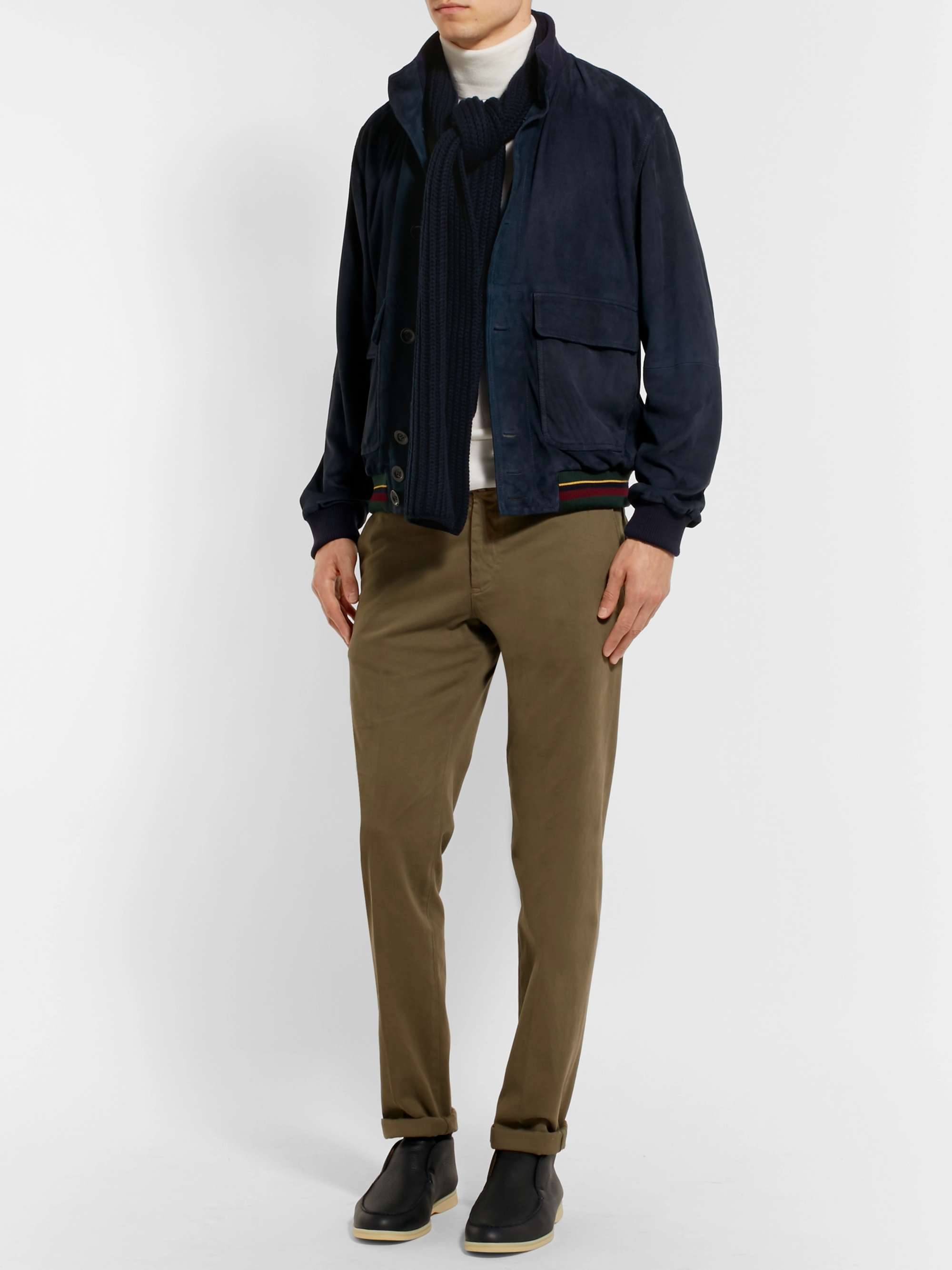 LORO PIANA Ribbed Cashmere Scarf
