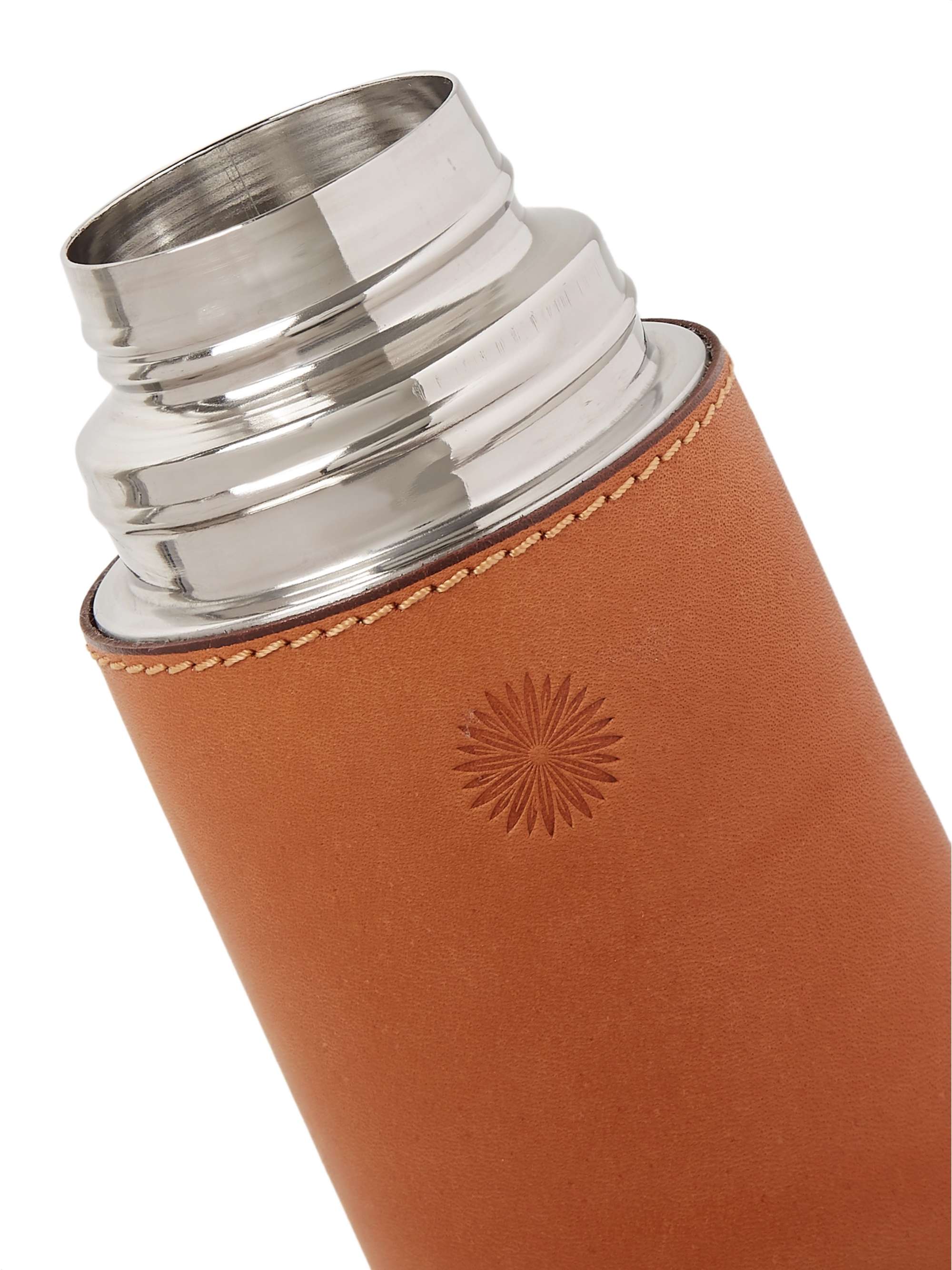 PURDEY Leather and Steel Flask