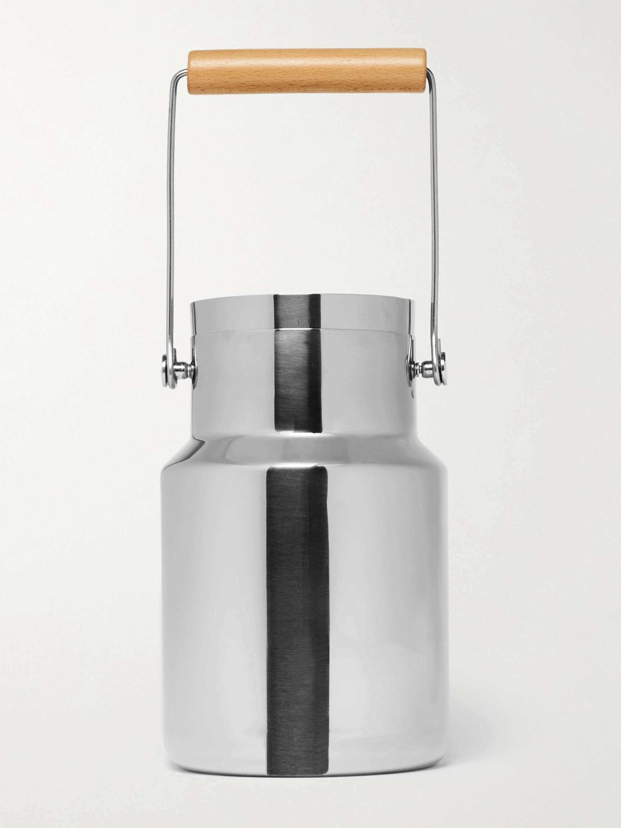L'ATELIER DU VIN Stainless Steel and Beech Timbale Bucket