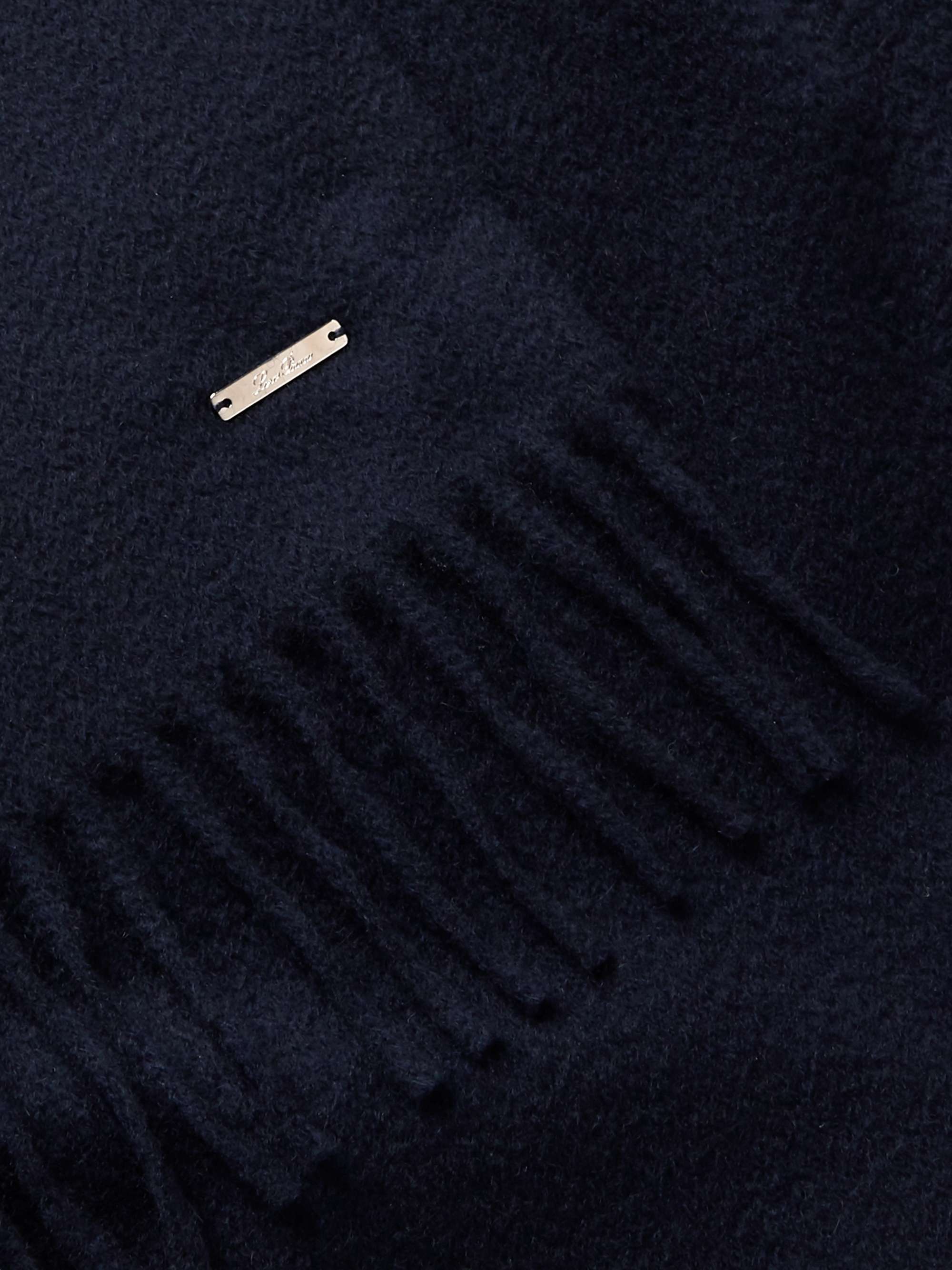LORO PIANA Fringed Cashmere Scarf