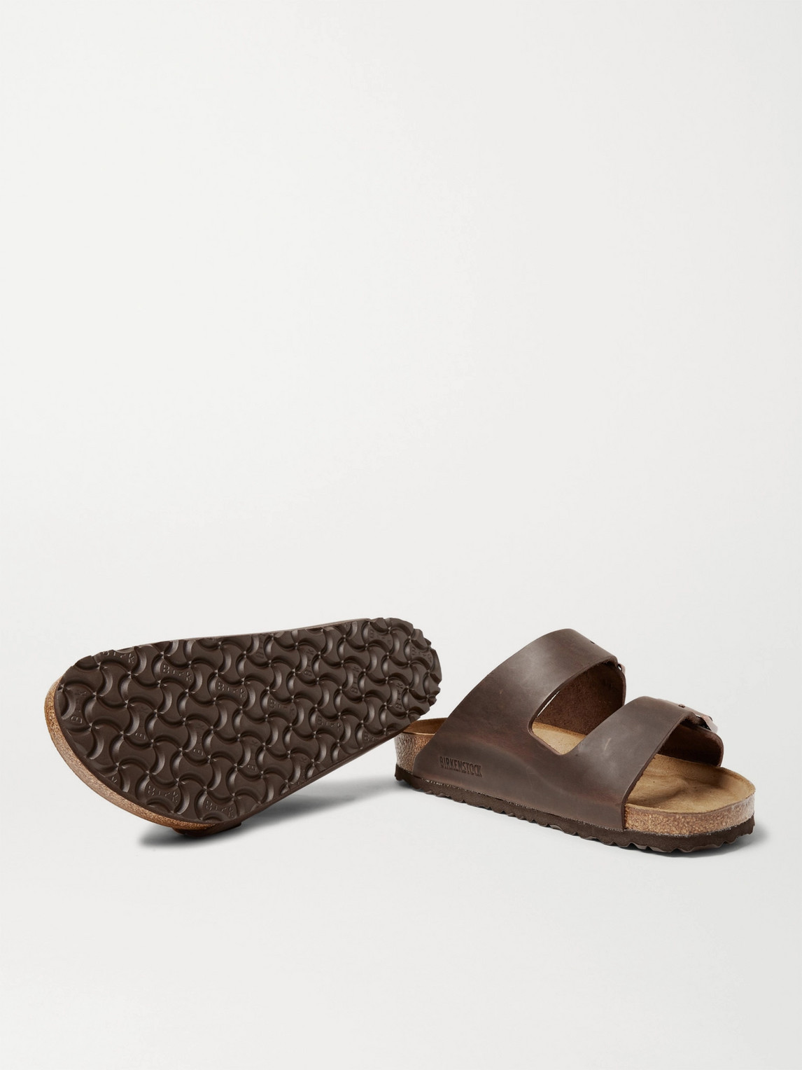 Birkenstock Arizona Slides Narrow Fit In Brown