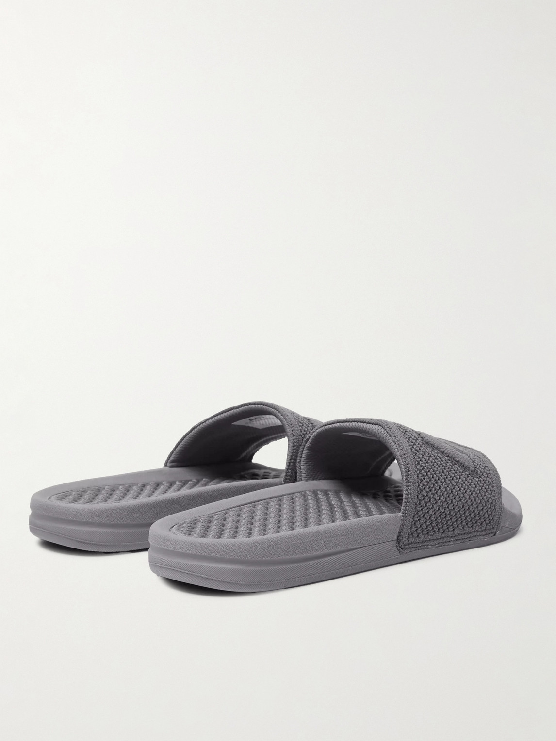 Shop Apl Athletic Propulsion Labs Logo-embossed Techloom Slides In Gray