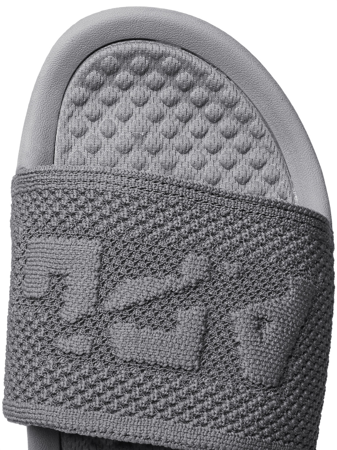 Shop Apl Athletic Propulsion Labs Logo-embossed Techloom Slides In Gray