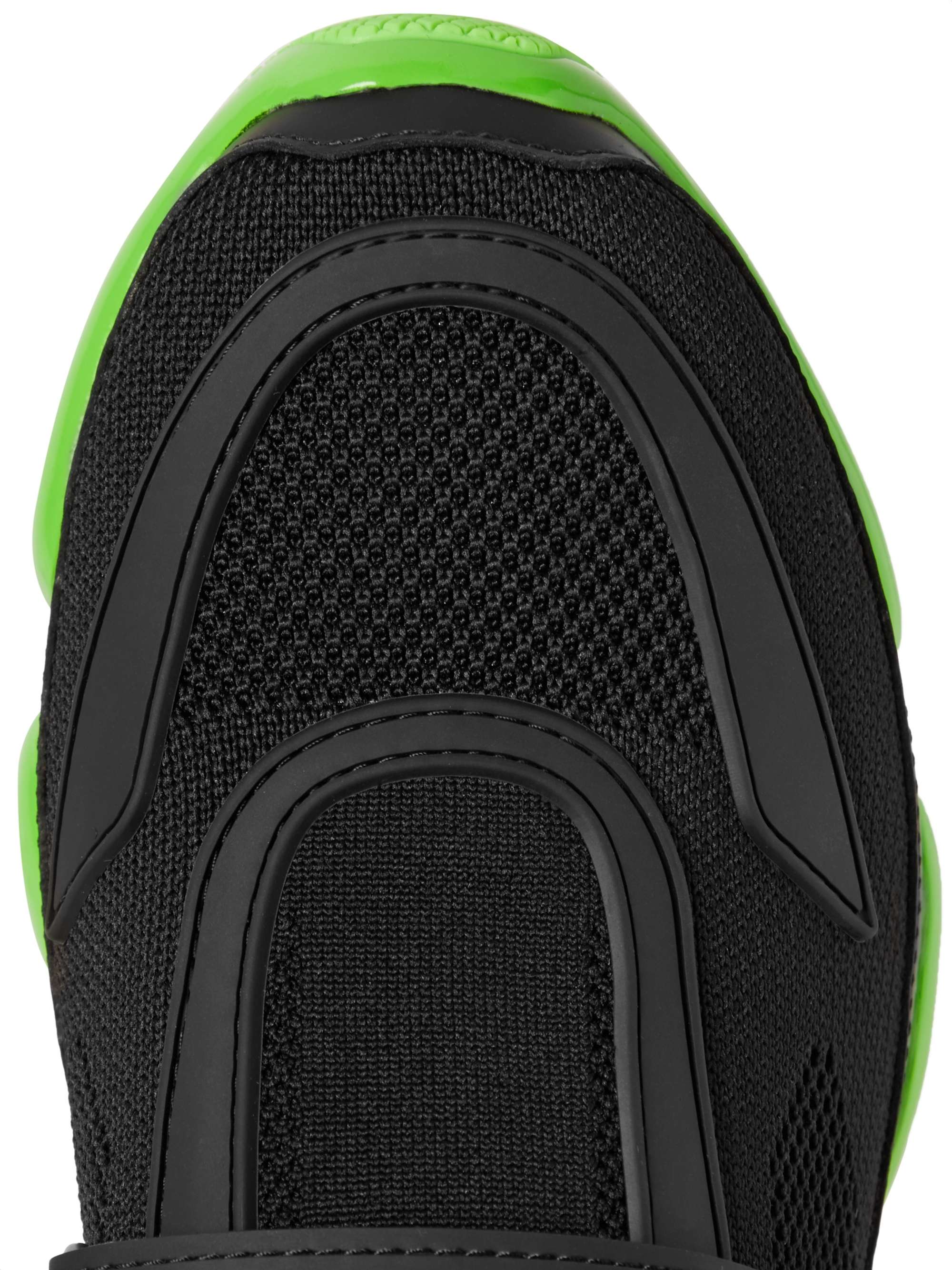 PRADA Cloudbust Mesh, Rubber and Leather Sneakers