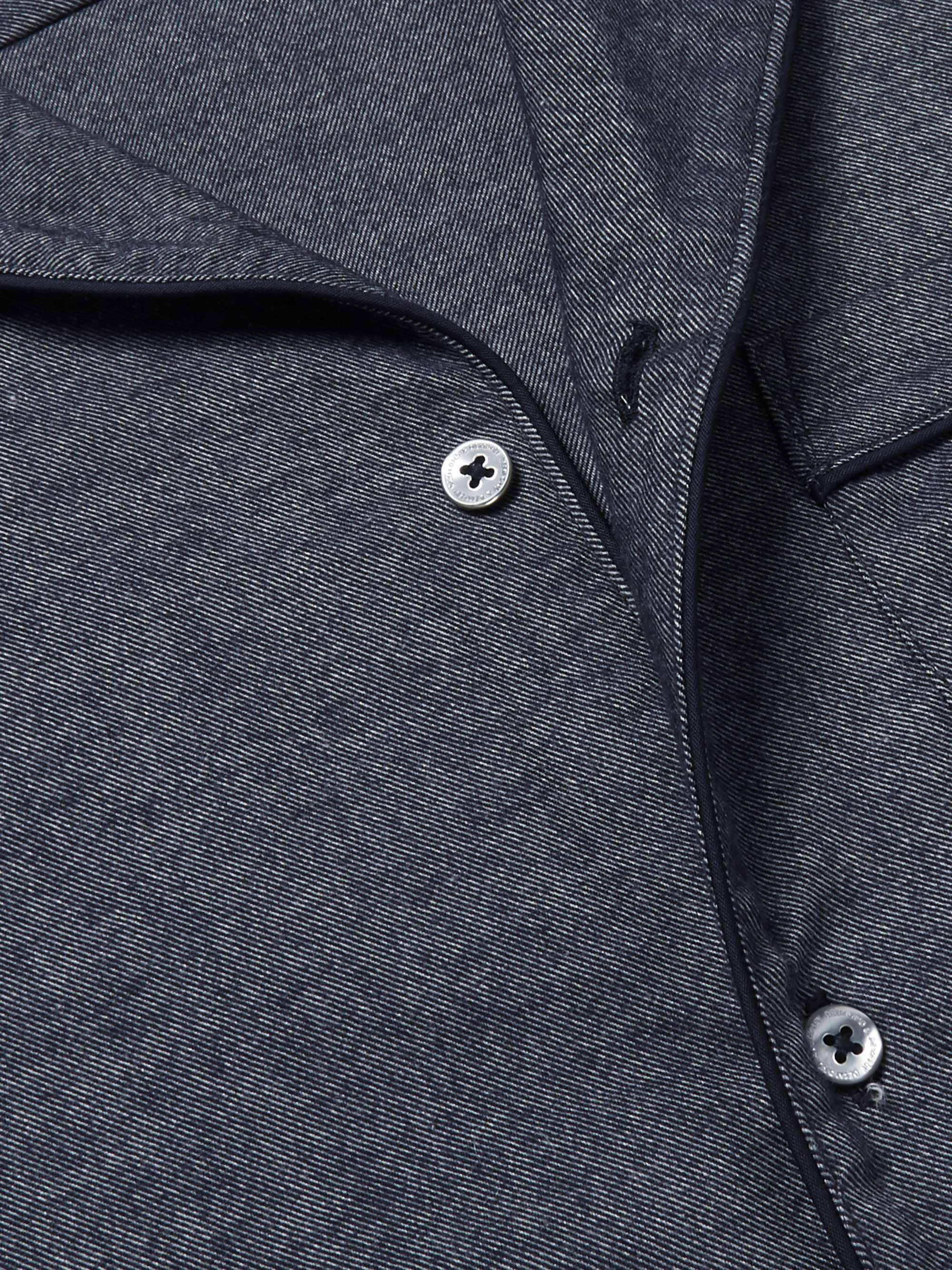 DESMOND & DEMPSEY Brushed Cotton-Twill Pyjama Shirt