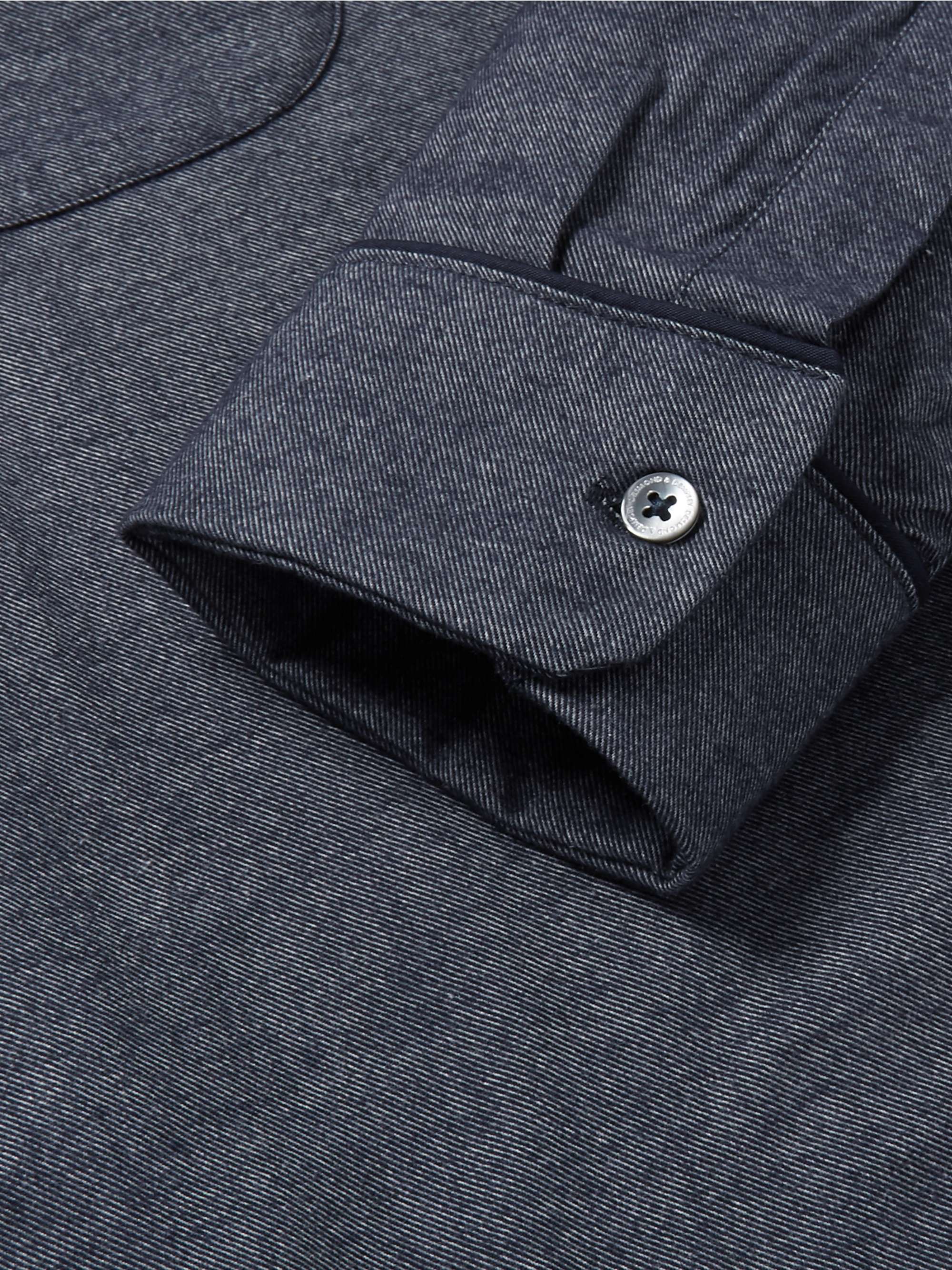 DESMOND & DEMPSEY Brushed Cotton-Twill Pyjama Shirt