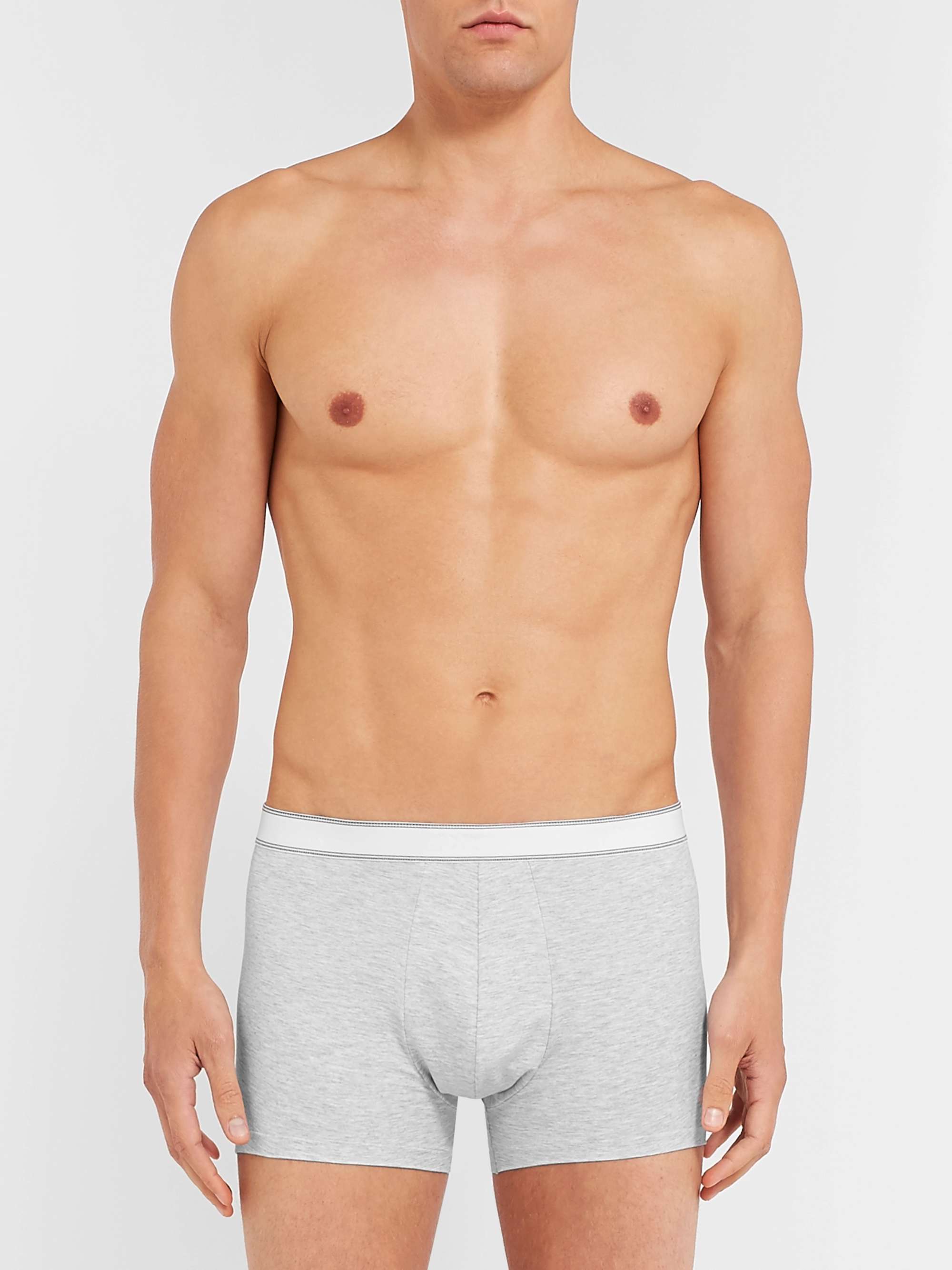 DEREK ROSE Ethan Mélange Stretch-Micro Modal Boxer Briefs | MR PORTER