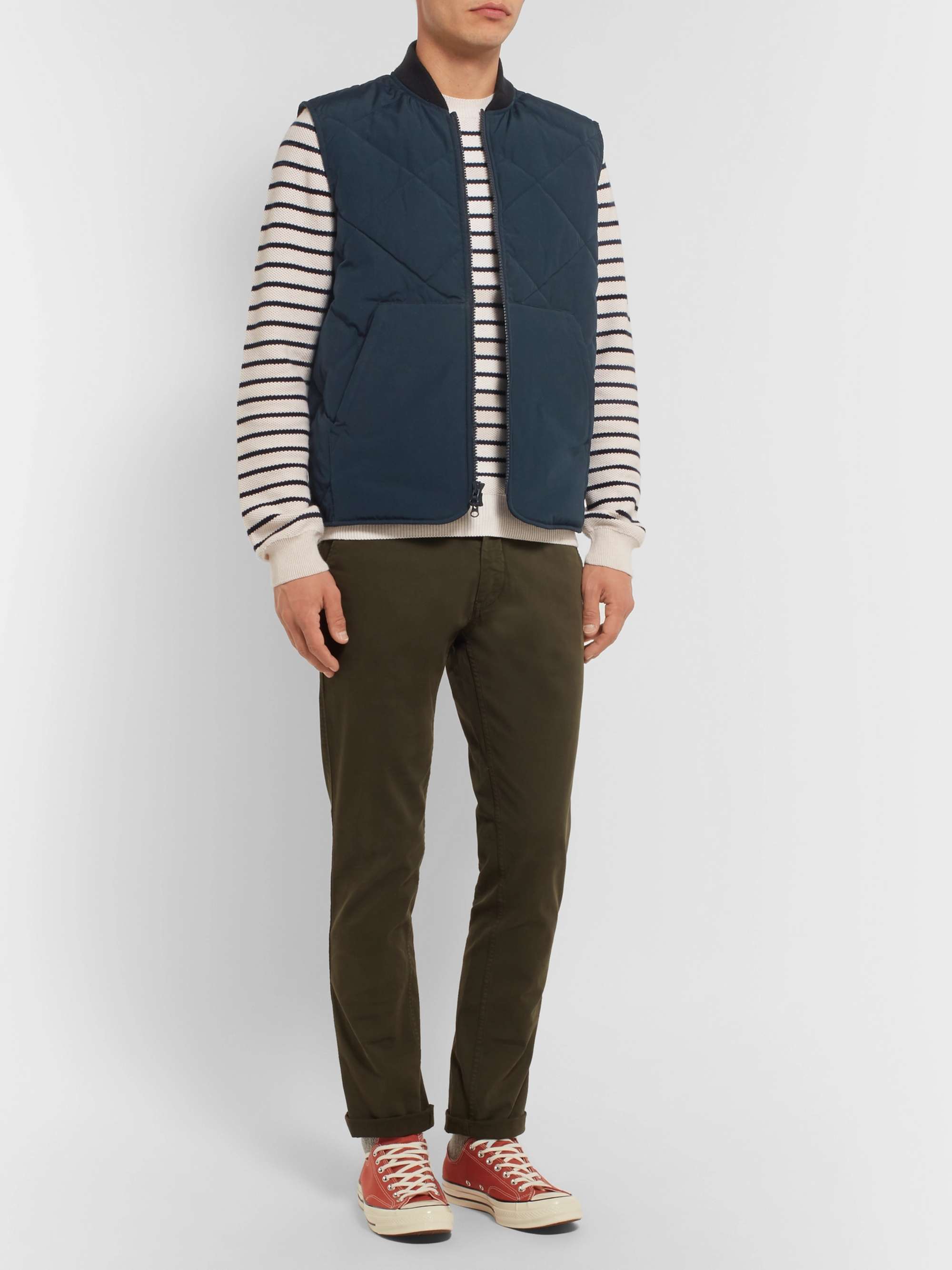 J.CREW Nordic Quilted Jersey Gilet
