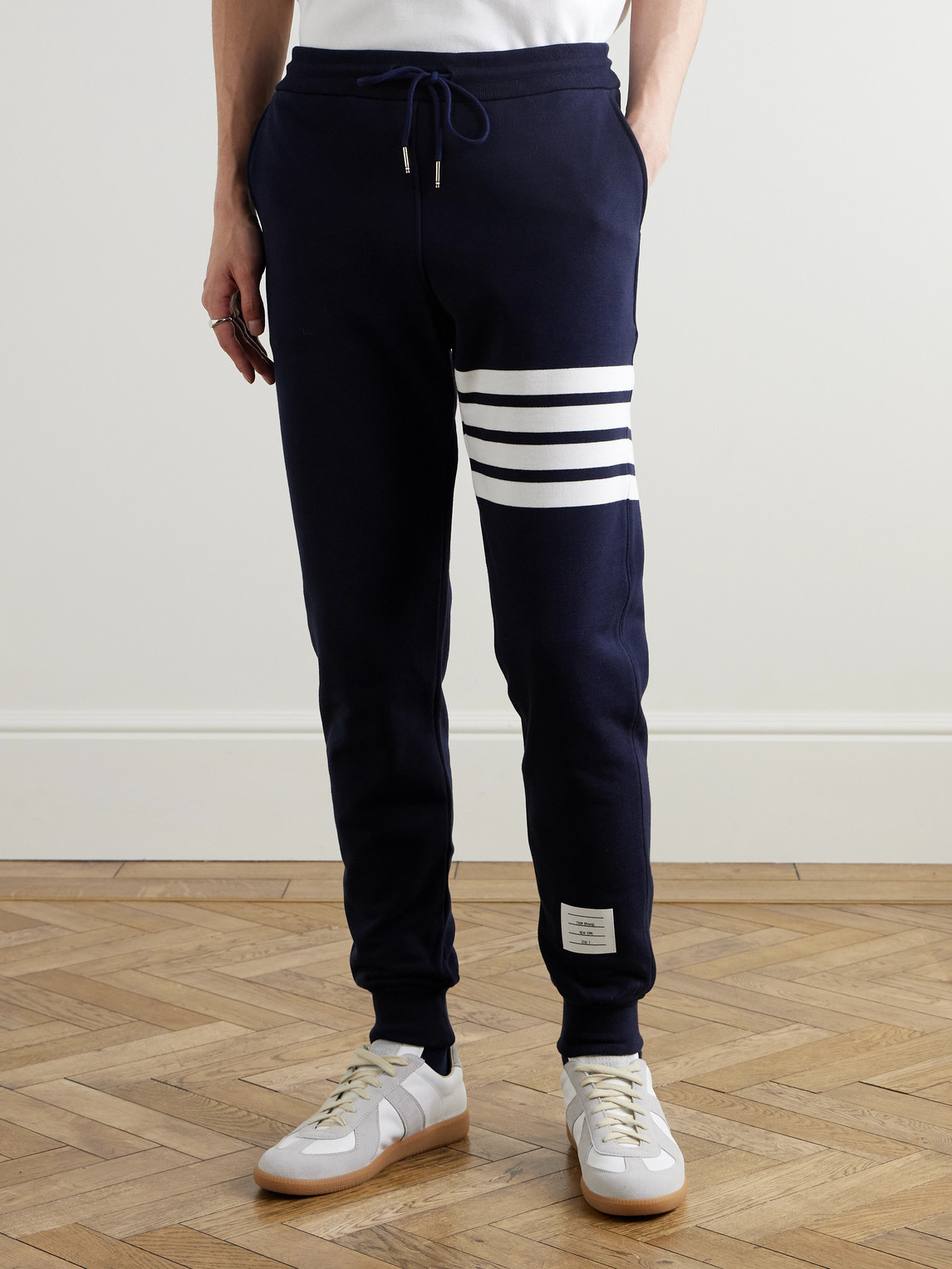 Thom Browne Classic Loopback 4-bar Sweatpants In Blue