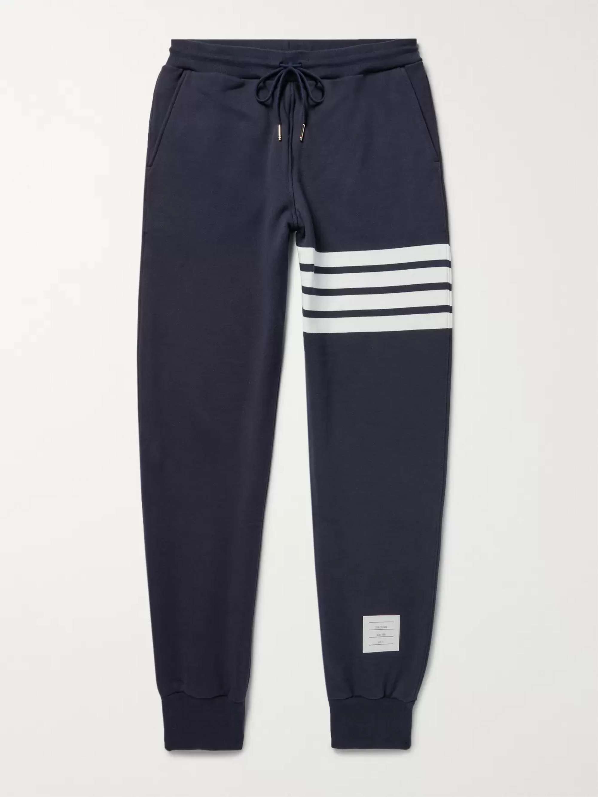 Tapered Ribbed Cotton Sweatpants