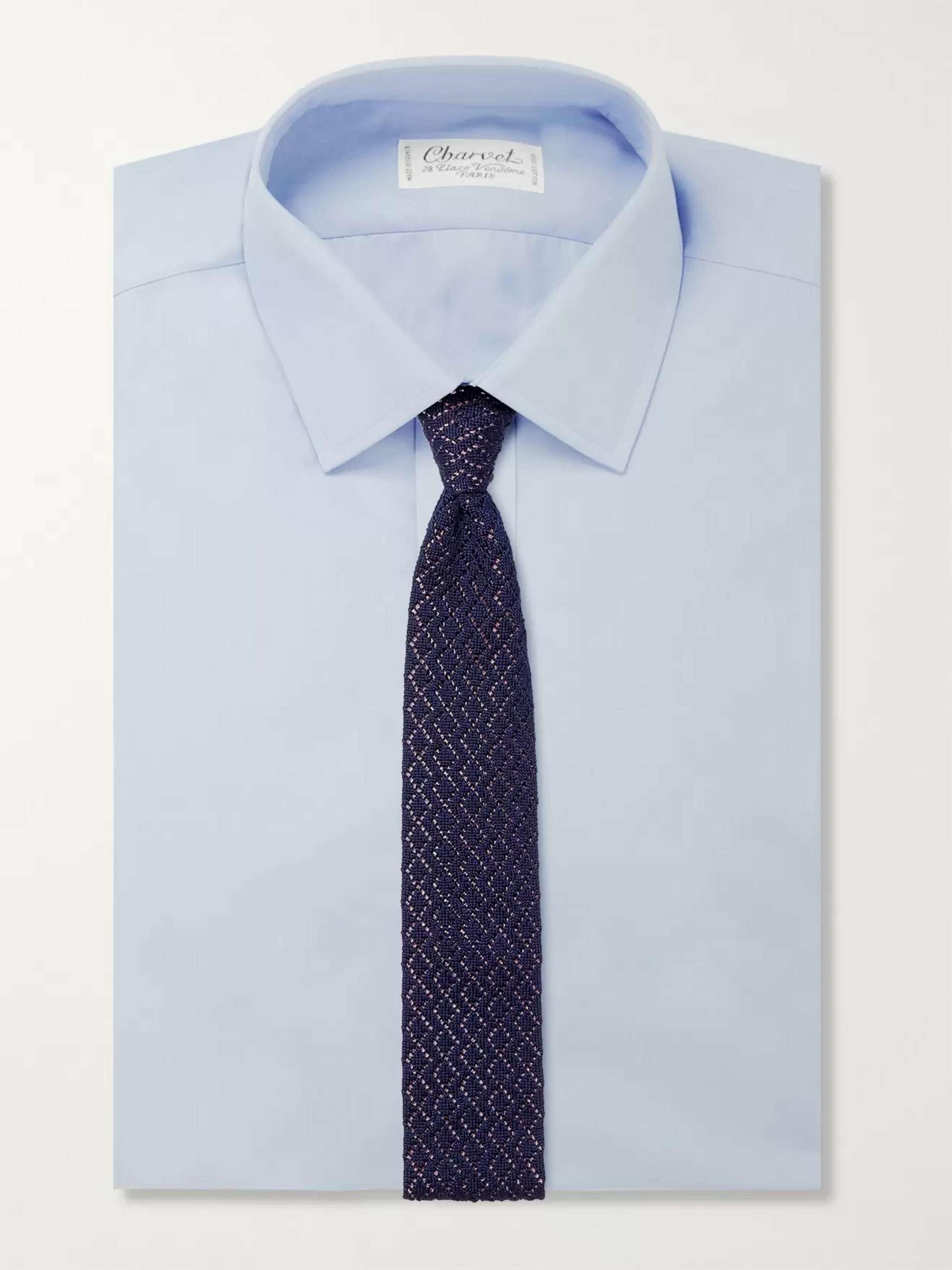 ZEGNA 6cm Reversible Knitted Silk Tie