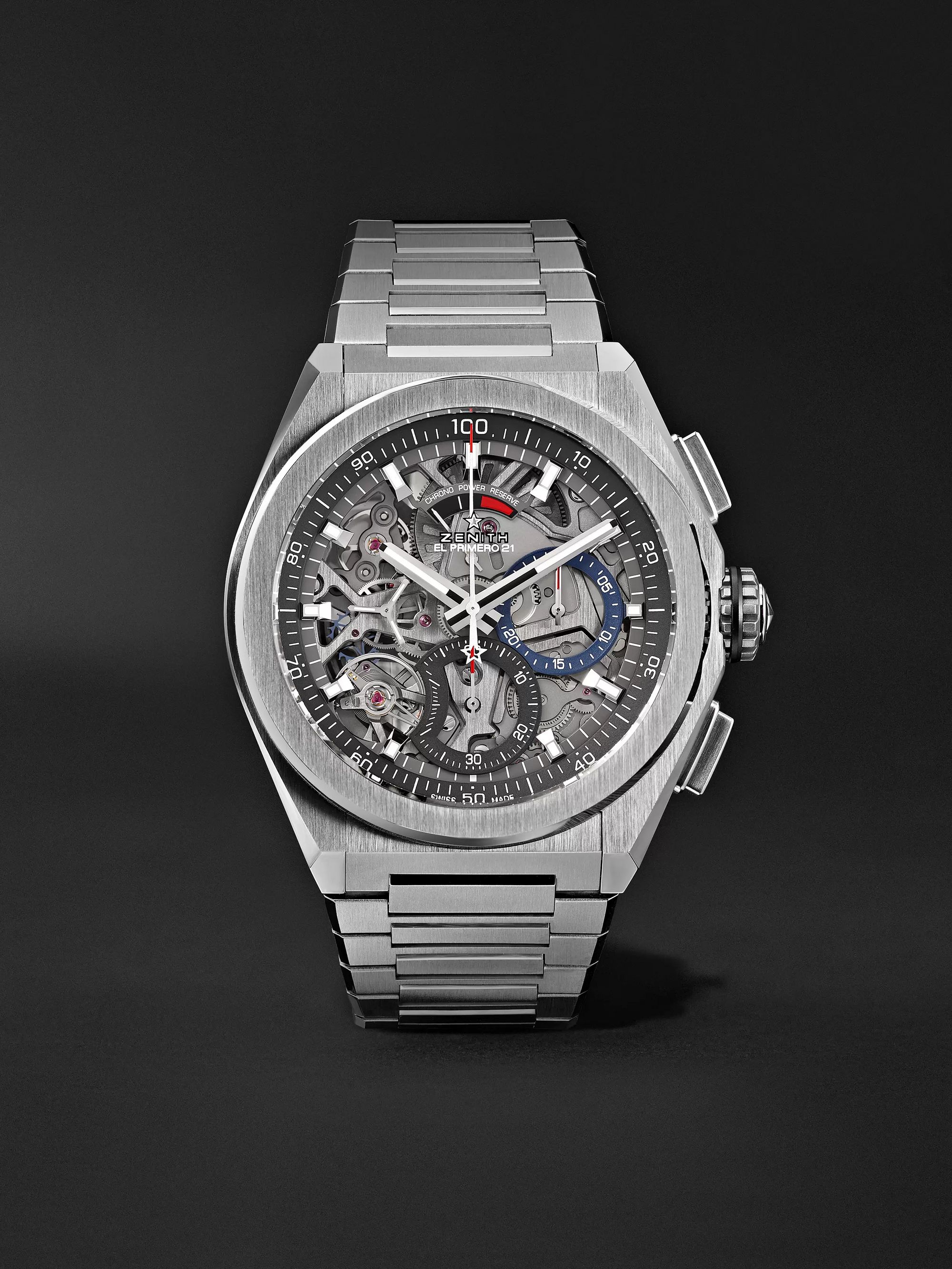ZENITH DEFY El Primero 21 Chronograph 44mm Brushed-Titanium Watch, Ref. No. 95.9000.9004/78.M9000