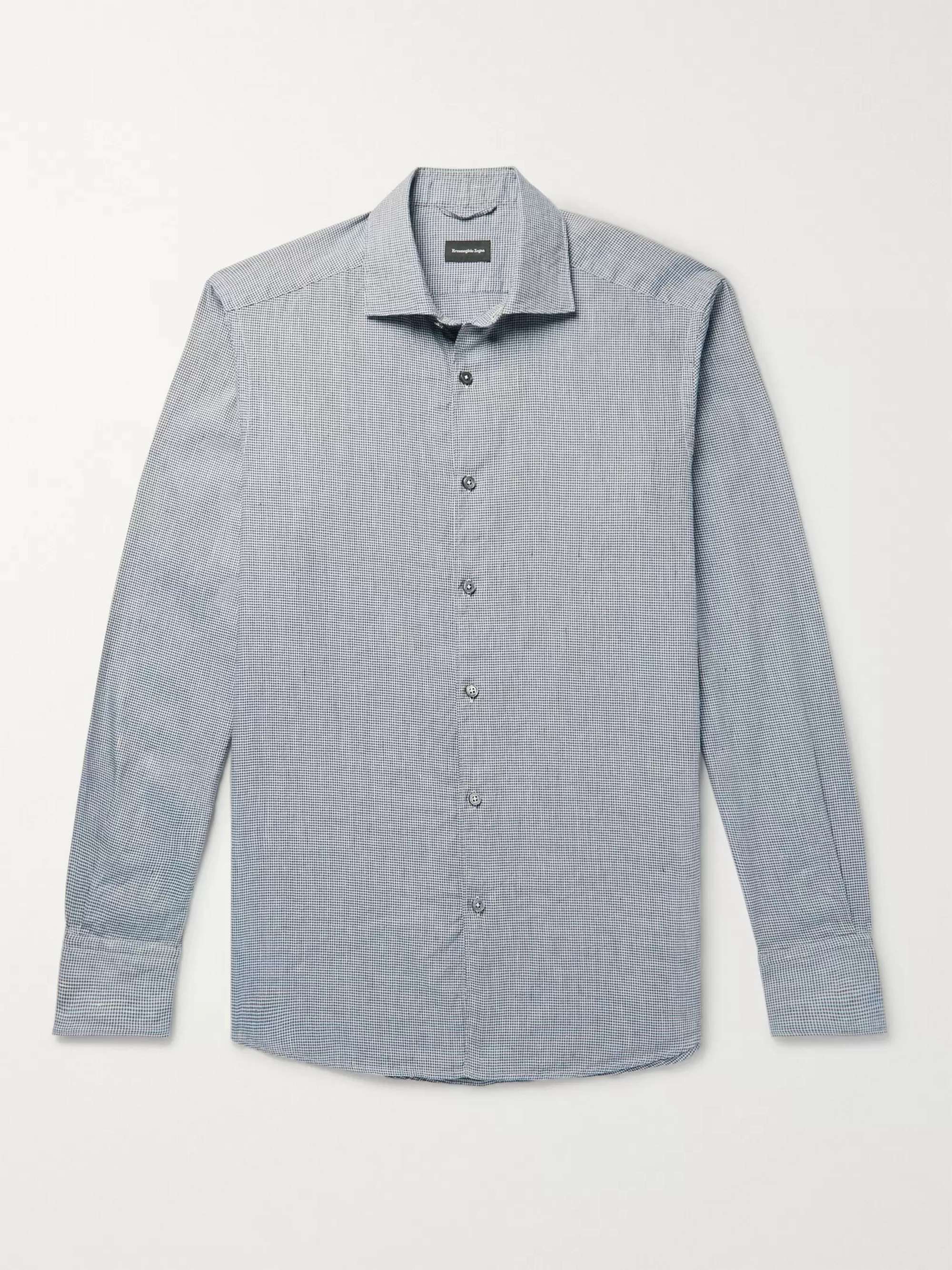 ZEGNA Puppytooth Cotton Shirt
