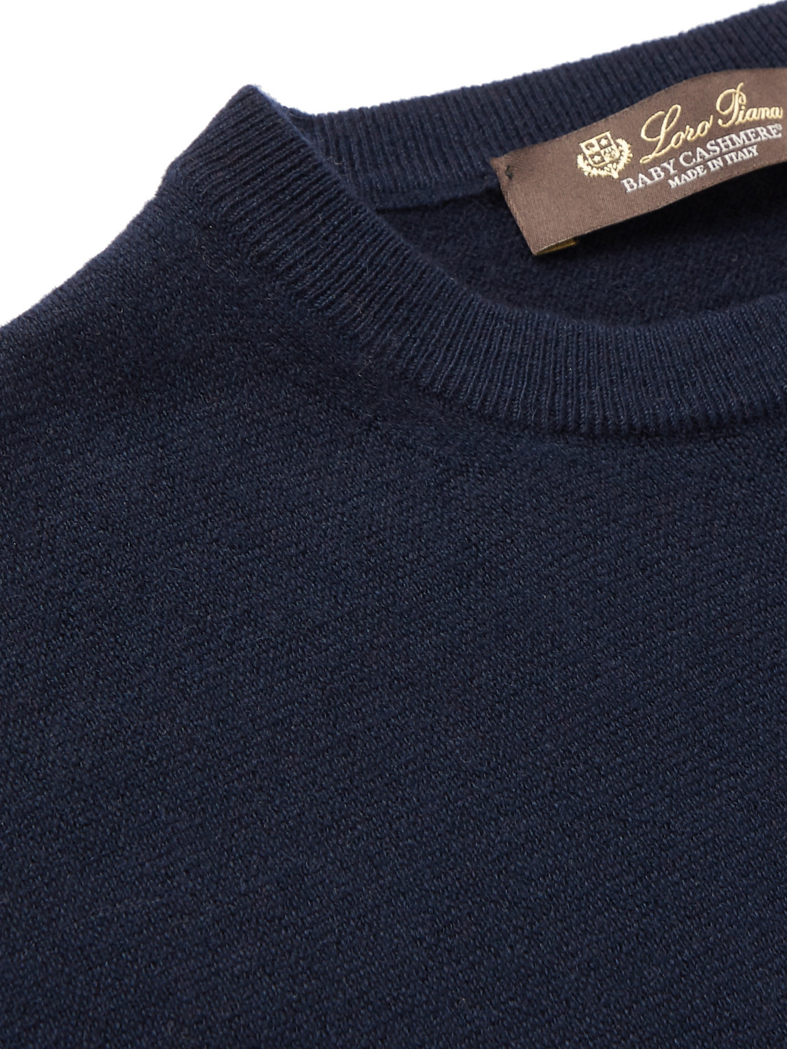 Shop Loro Piana Slim-fit Baby Cashmere Sweater In Blue