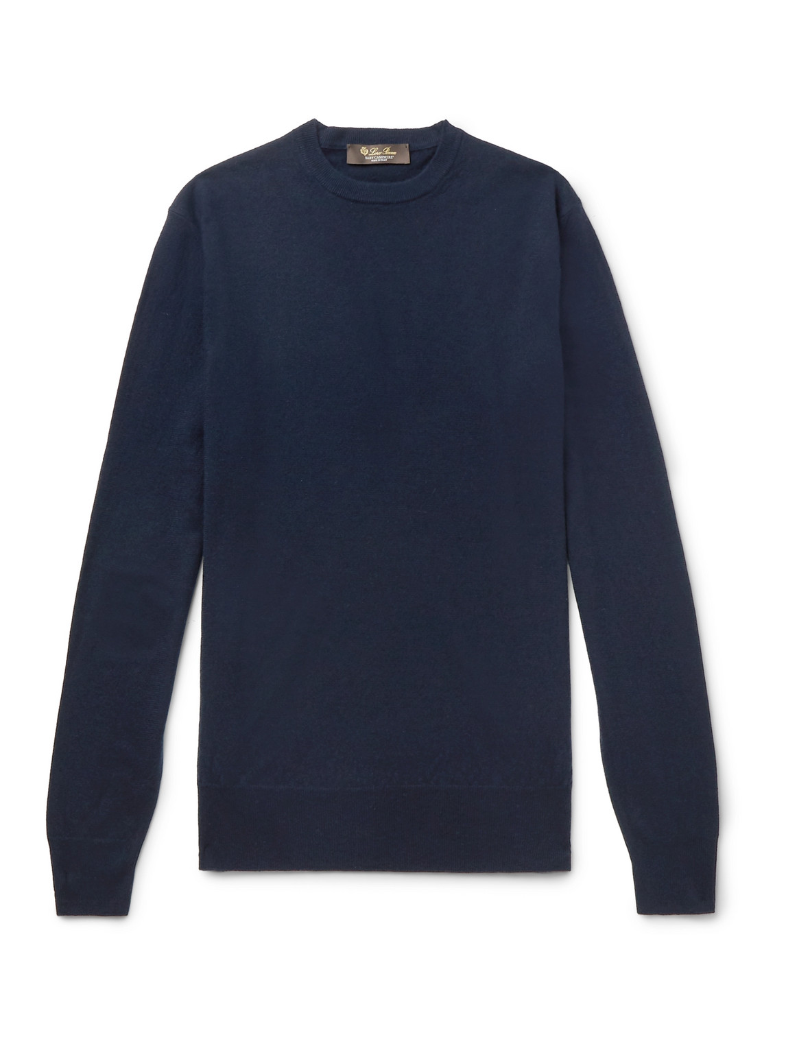 Loro Piana Slim-fit Baby Cashmere Sweater In Blue