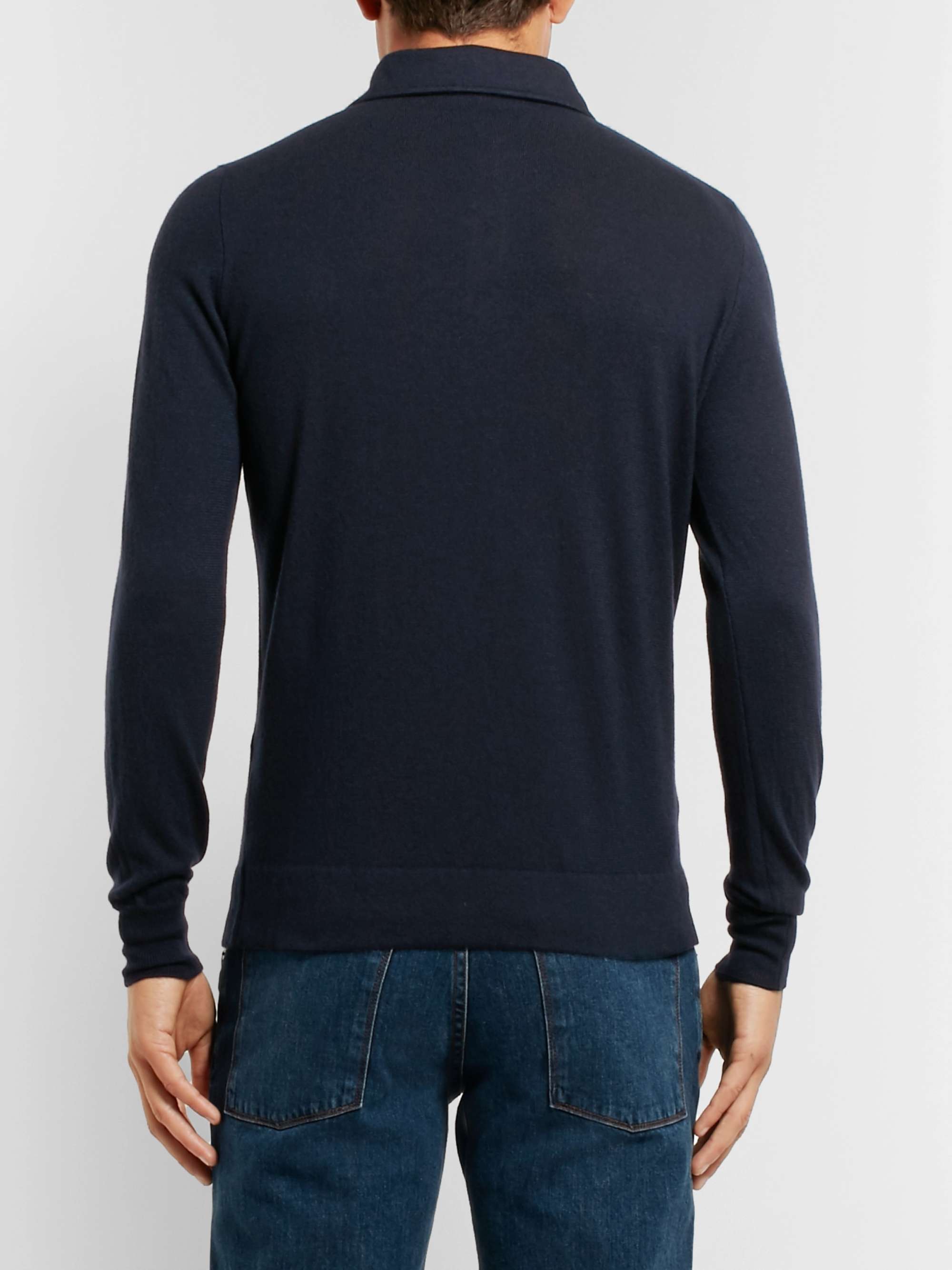 LORO PIANA Slim-Fit Baby Cashmere Polo Shirt