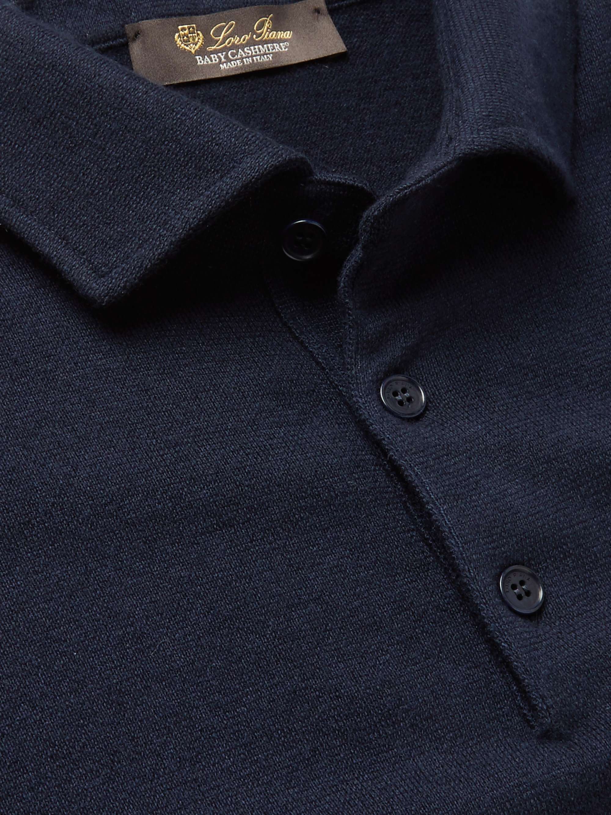 LORO PIANA Slim-Fit Baby Cashmere Polo Shirt