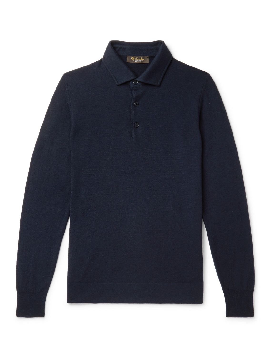 Loro Piana Slim-fit Baby Cashmere Polo Shirt In Blue