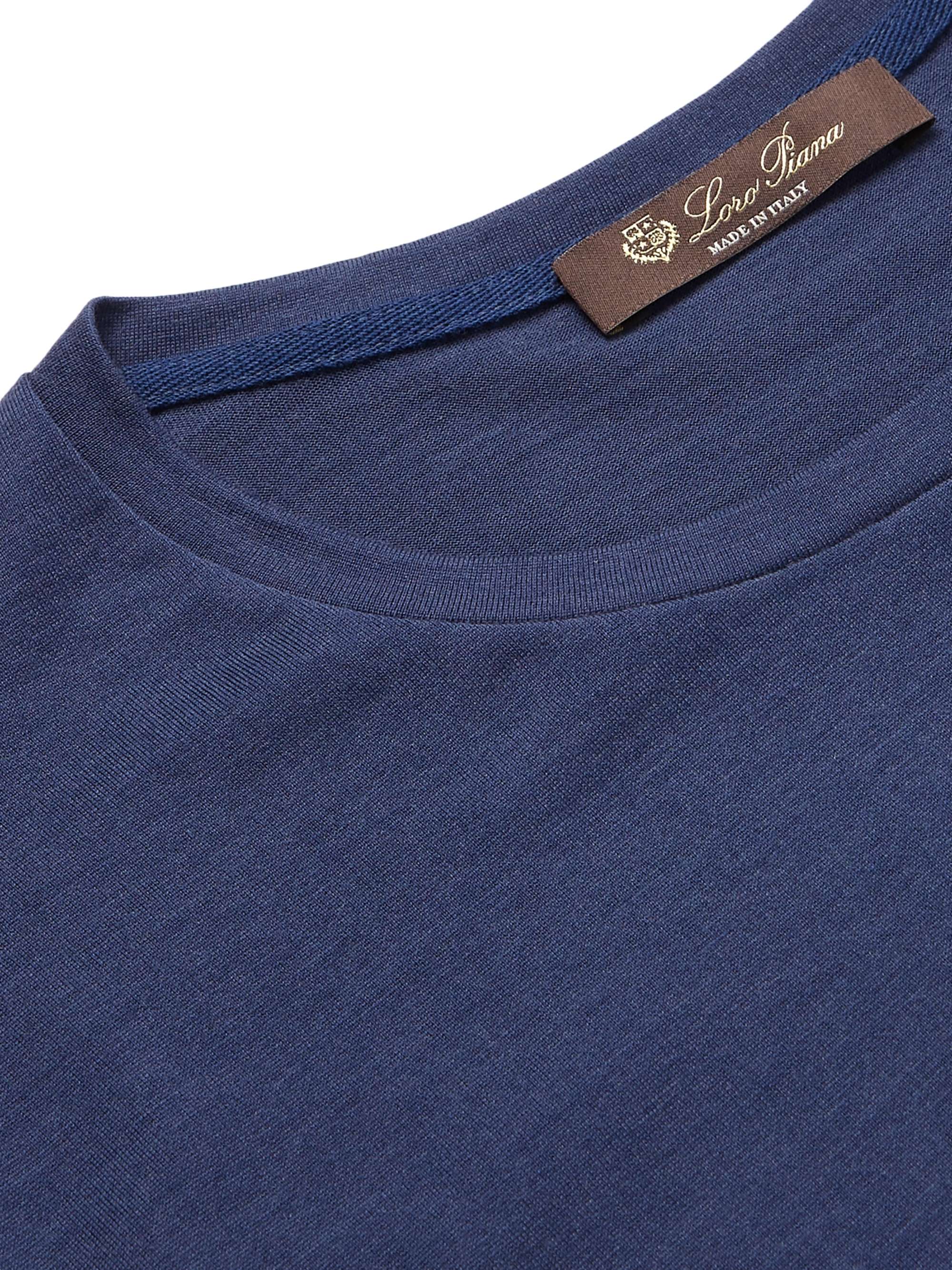 LORO PIANA Slim-Fit Silk and Cotton-Blend Jersey T-Shirt
