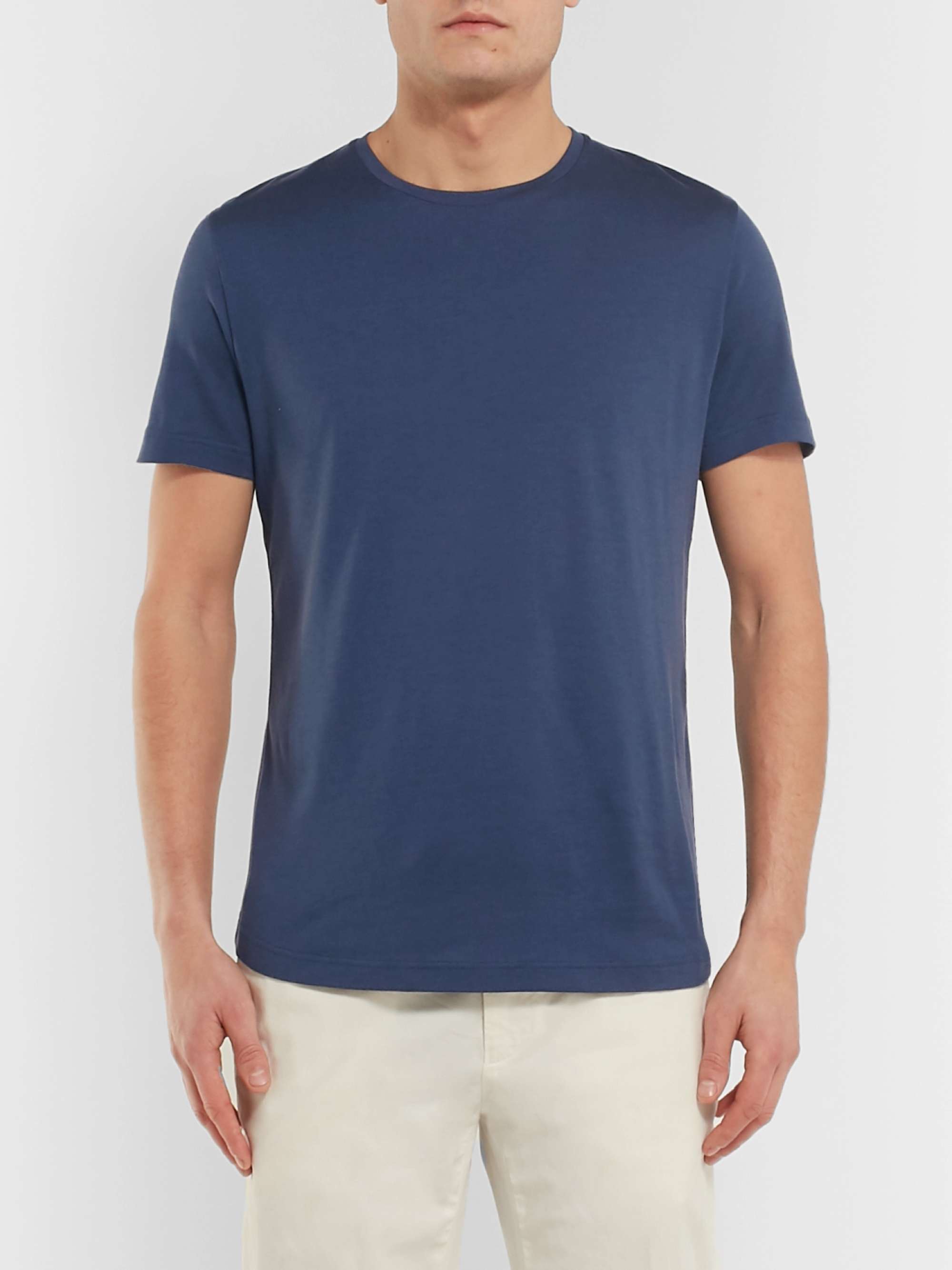 LORO PIANA Slim-Fit Silk and Cotton-Blend Jersey T-Shirt