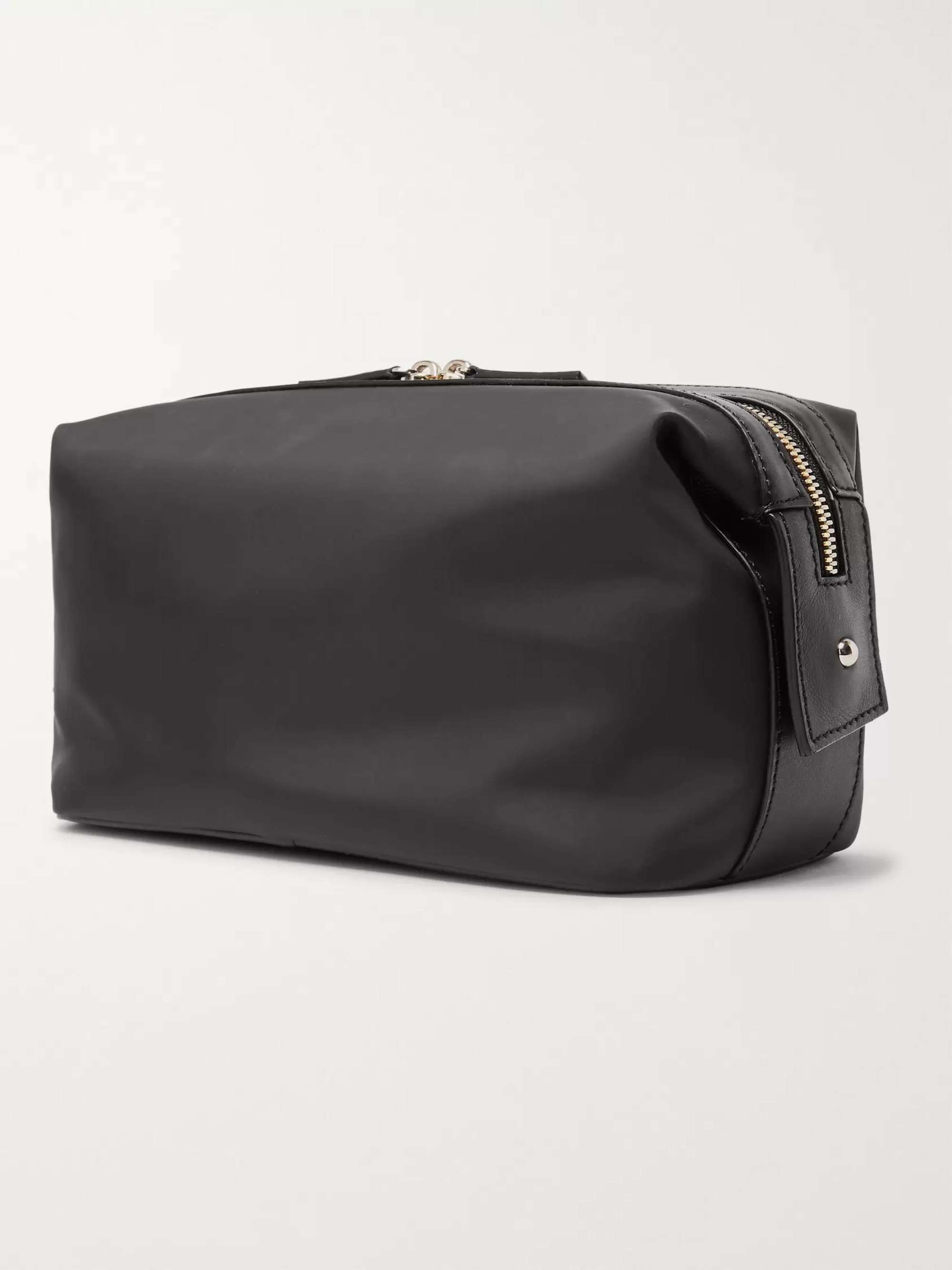WANT LES ESSENTIELS Kenyatta Leather-Trimmed Nylon Wash Bag
