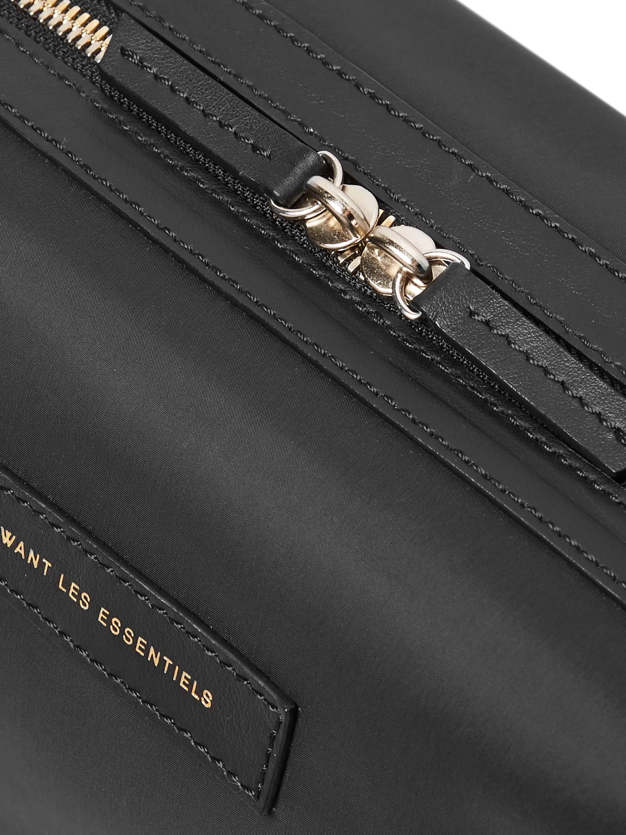 WANT LES ESSENTIELS Kenyatta Leather-Trimmed Nylon Wash Bag