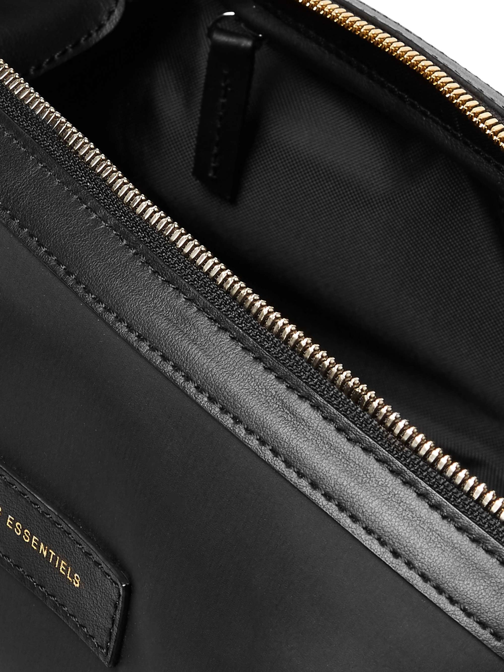 WANT LES ESSENTIELS Kenyatta Leather-Trimmed Nylon Wash Bag