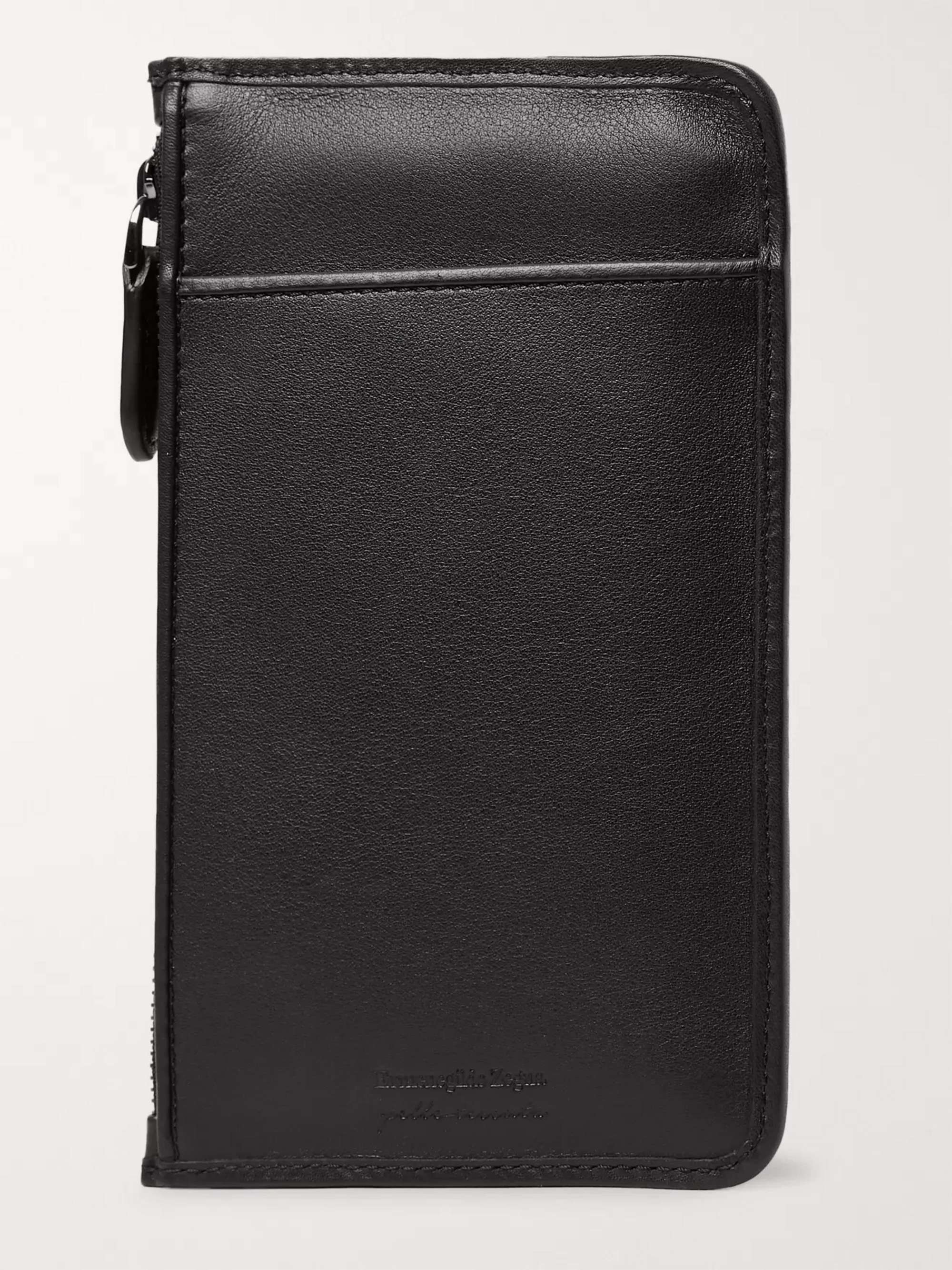 ZEGNA PELLETESSUTA Leather Pouch