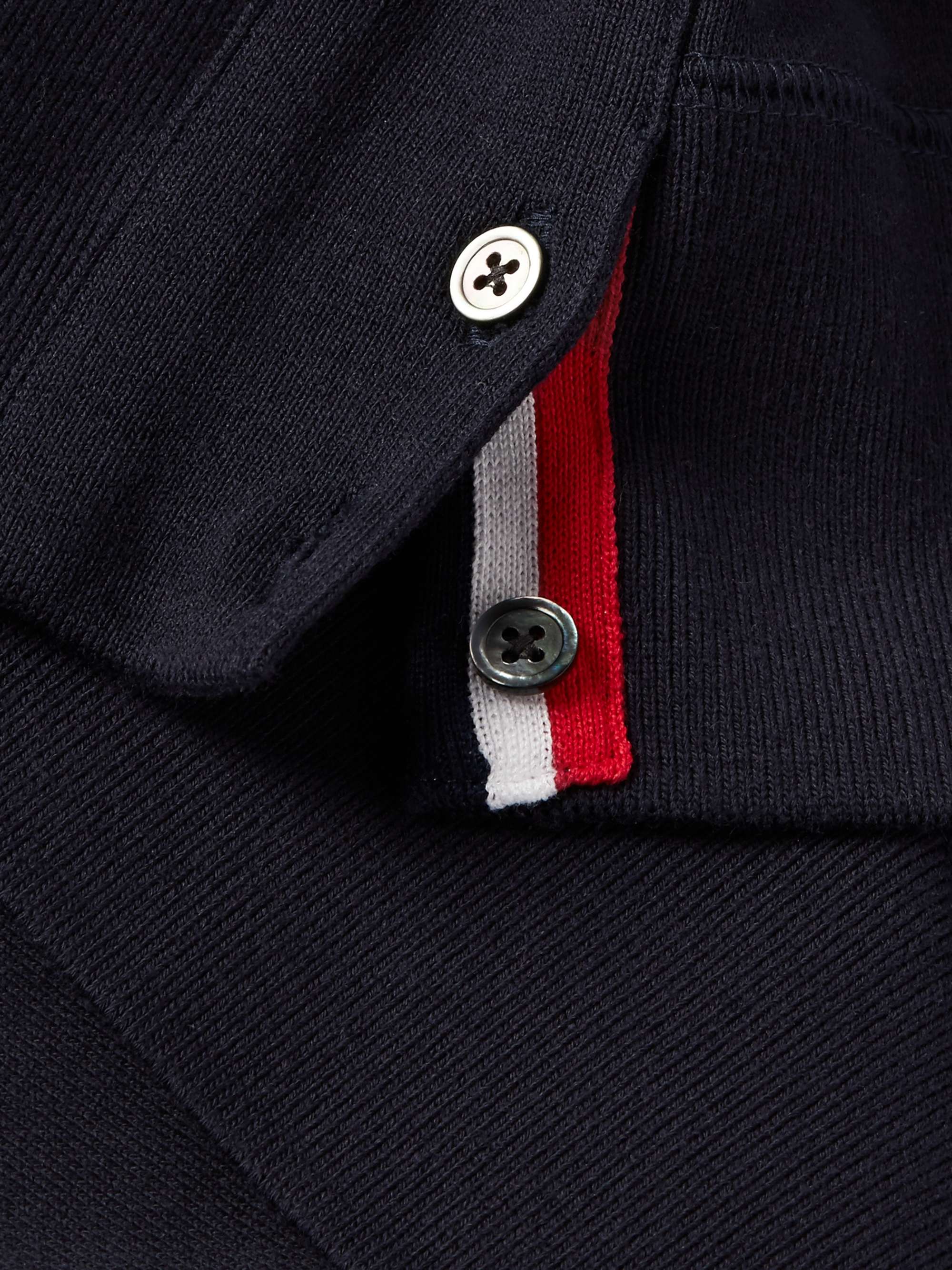THOM BROWNE Slim-Fit Striped Loopback Cotton-Jersey Sweatshirt