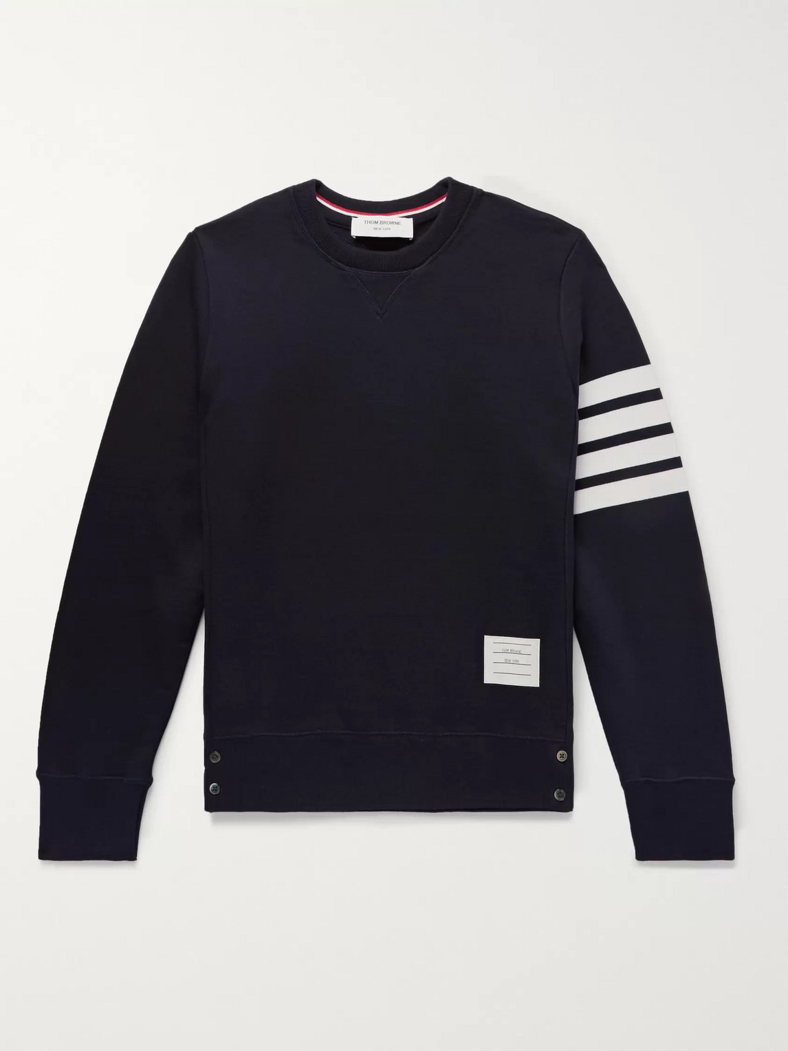Thom Browne Slim-Fit Striped Loopback Cotton-Jersey Sweatshirt - Men