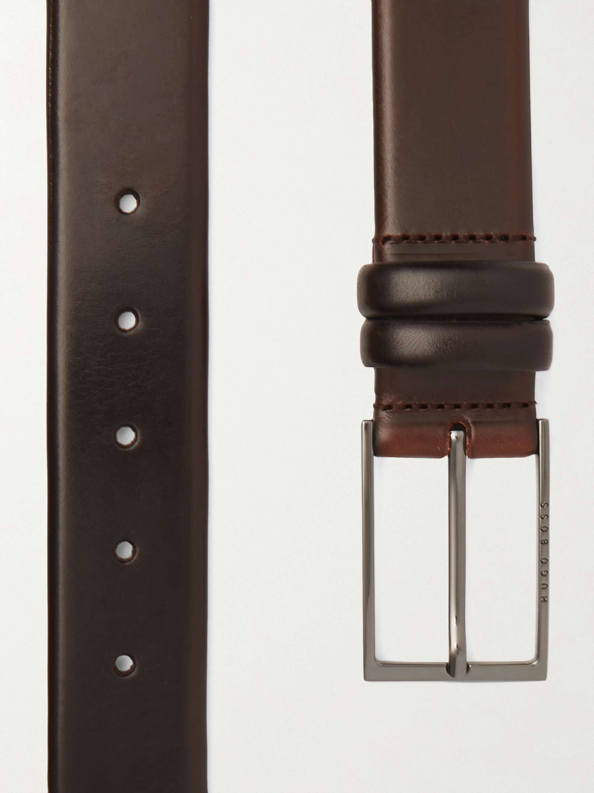 HUGO BOSS 3.5cm Brown Carmello Leather Belt