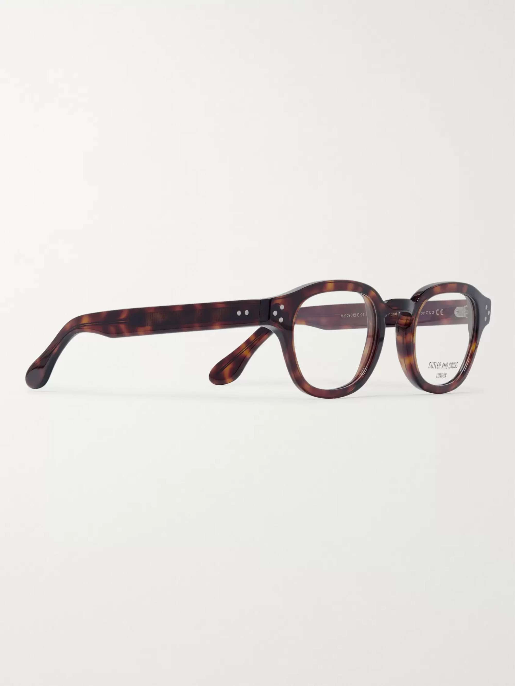 CUTLER AND GROSS Round-Frame Tortoiseshell Acetate Optical Glasses