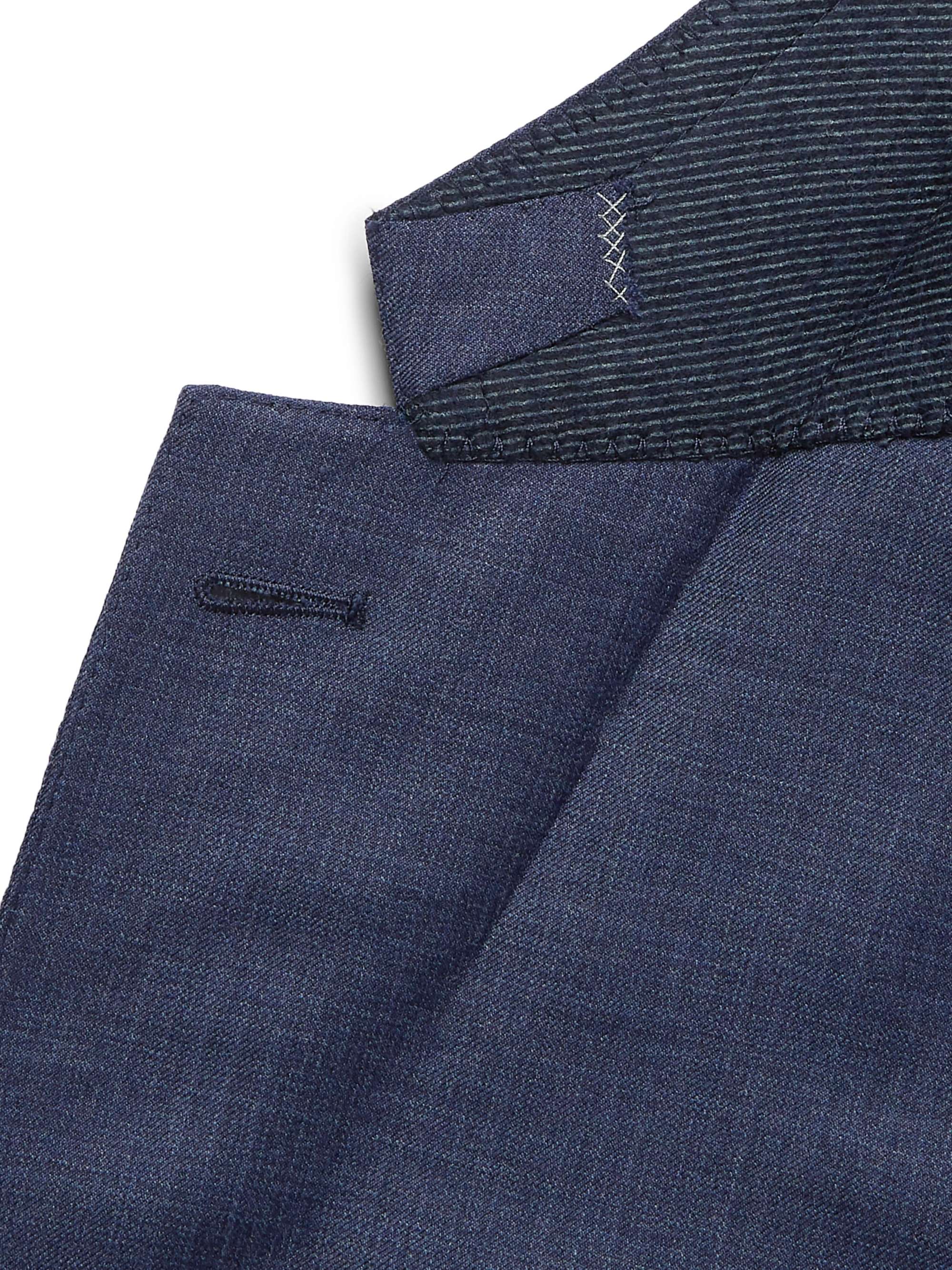 ZEGNA Navy Milano Easy Slim-Fit Wool Suit