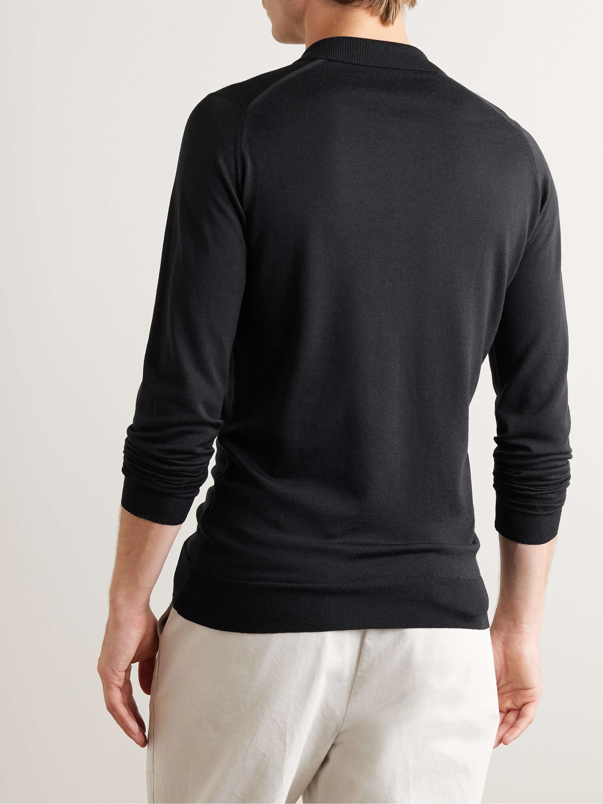 JOHN SMEDLEY Belper Slim-Fit Merino Wool Polo Shirt