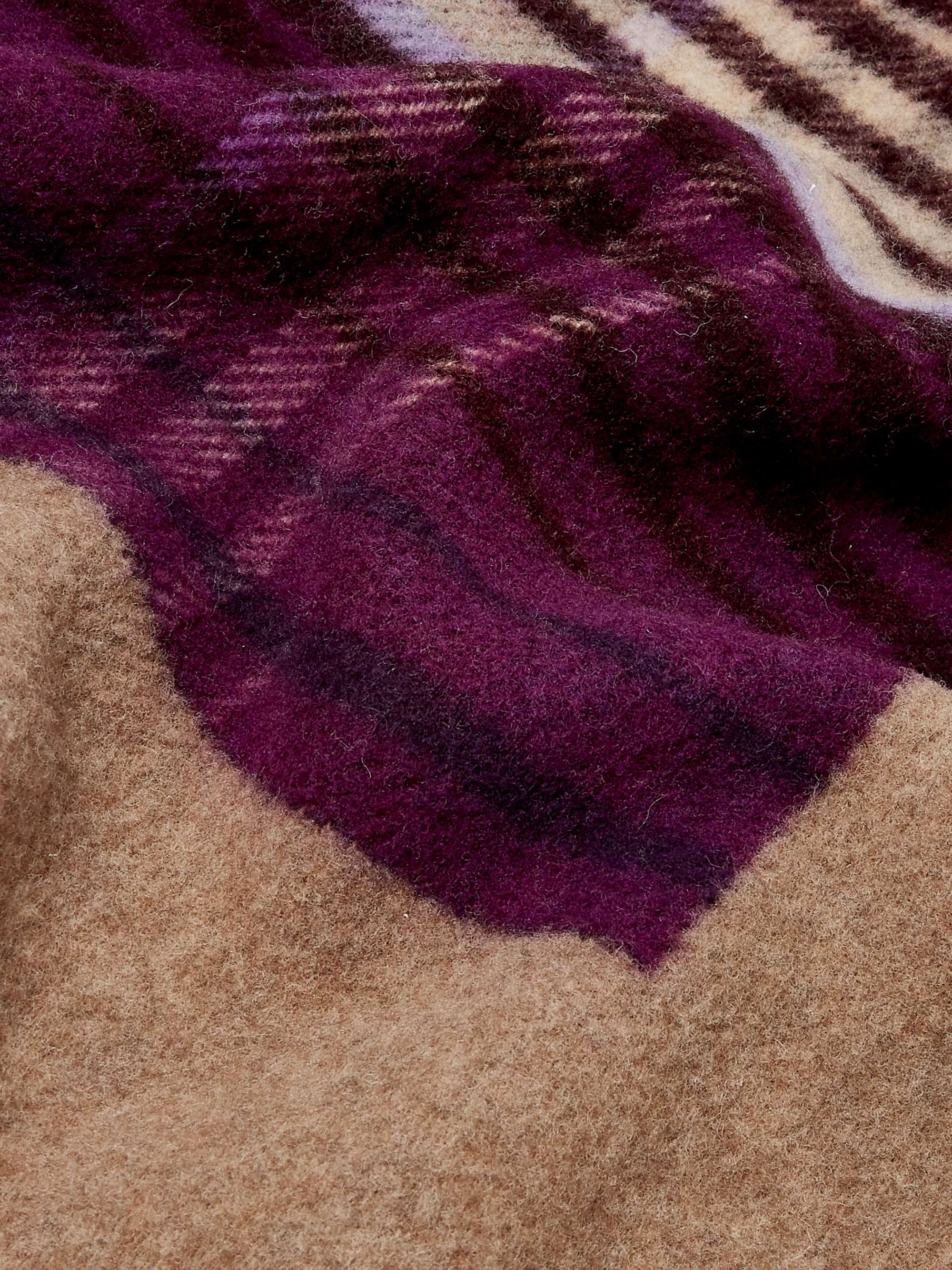 ASPREY Reversible Checked Wool Blanket
