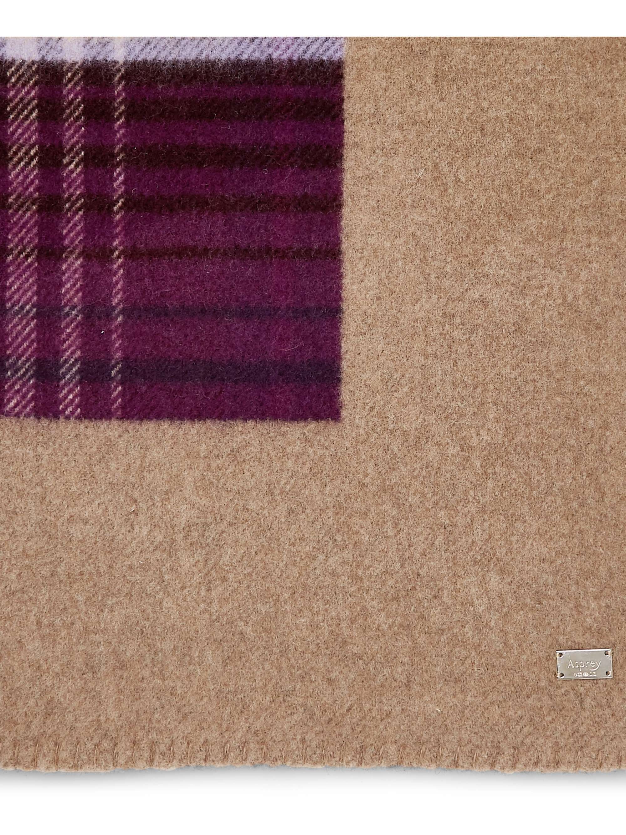 ASPREY Reversible Checked Wool Blanket