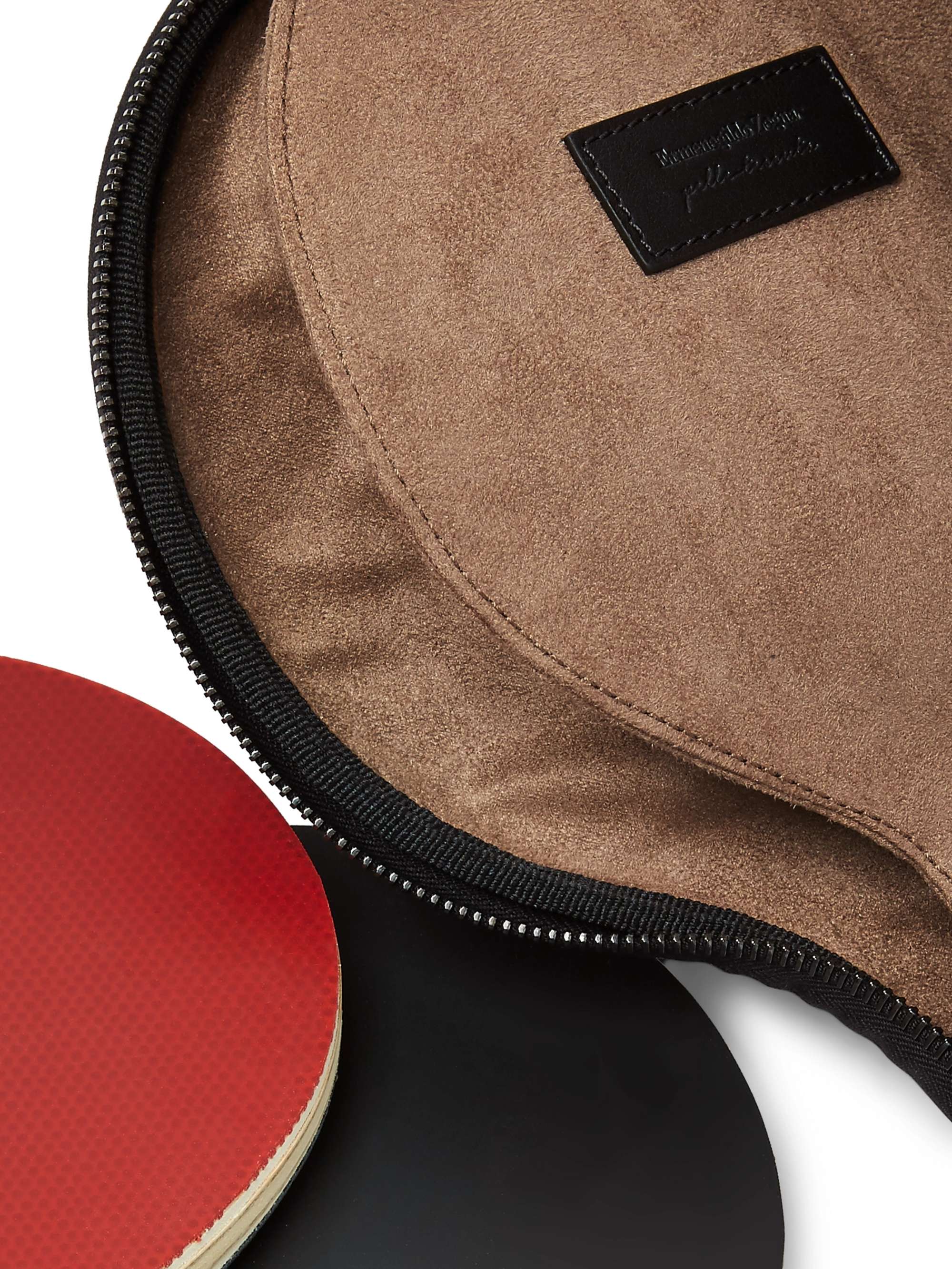 ZEGNA PelleTessuta Leather Table Tennis Set