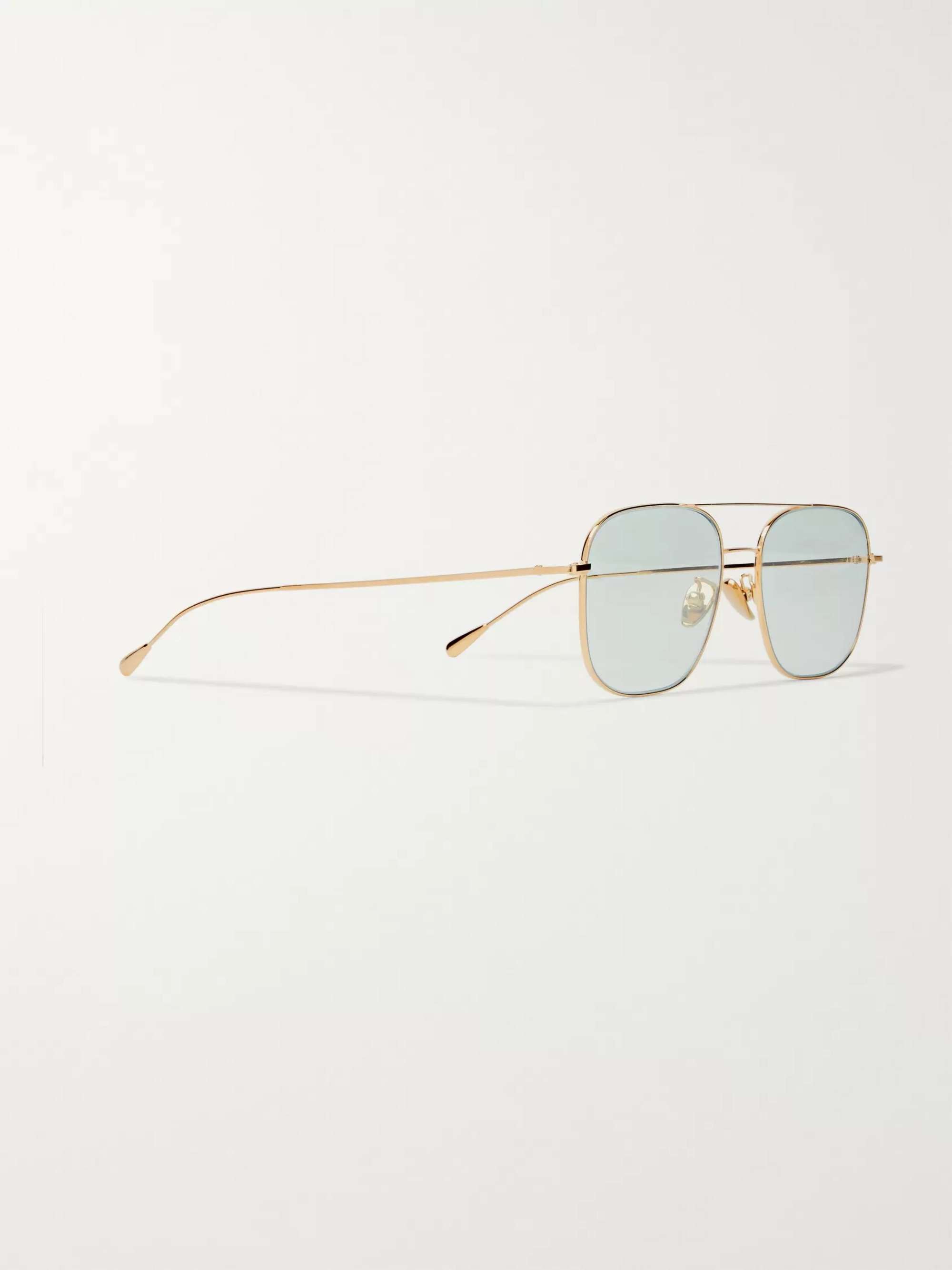 CUTLER AND GROSS Aviator-Style Gold-Tone Sunglasses