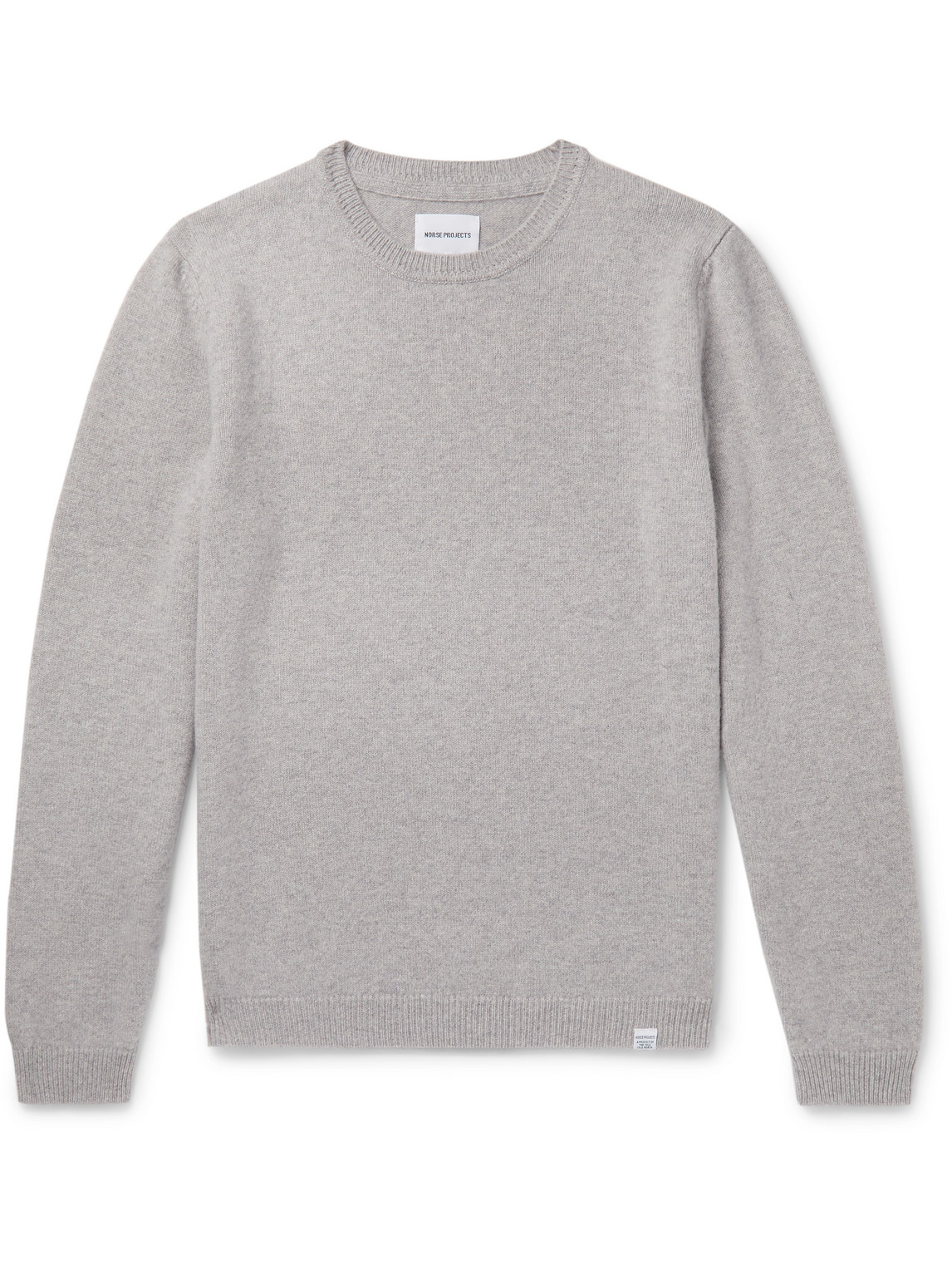 Norse Projects Sigfred Mélange Brushed-wool Sweater In Gray