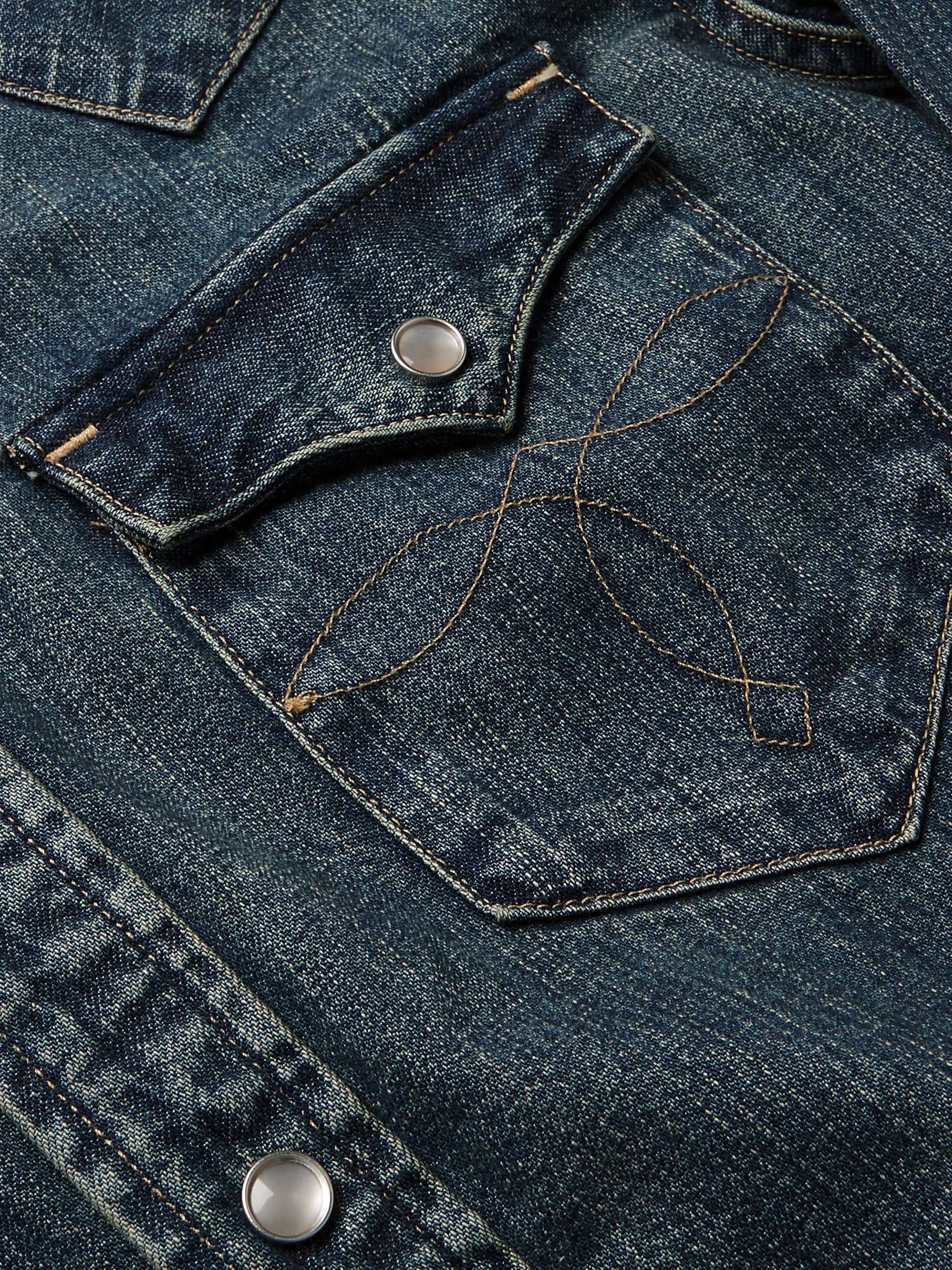 RRL Slim-Fit Denim Western Shirt